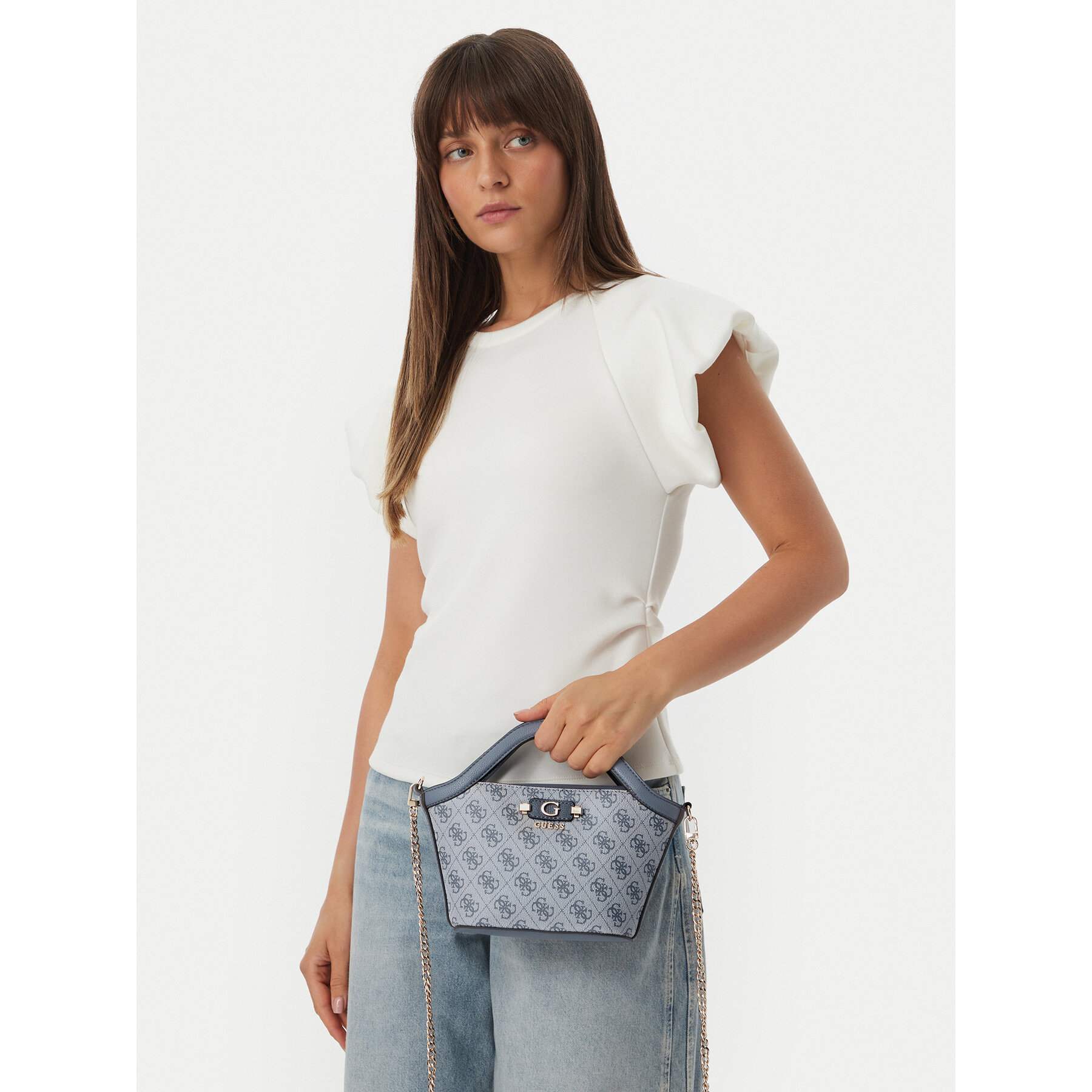 Geantă Guess Lindsey Mini HWSG97 49750 Albastru