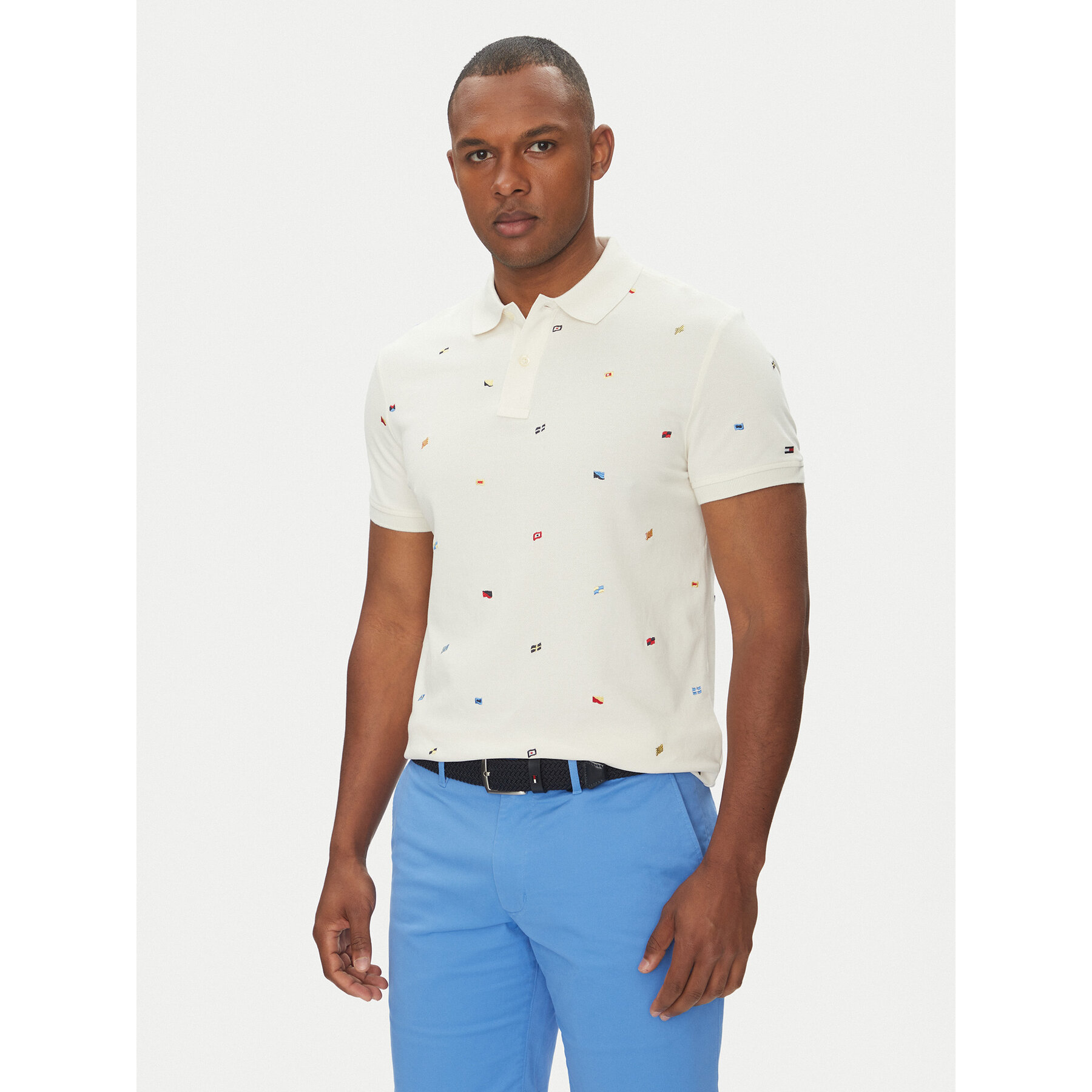 Tommy Hilfiger Pólóing Critter MW0MW39044 Bézs Regular Fit