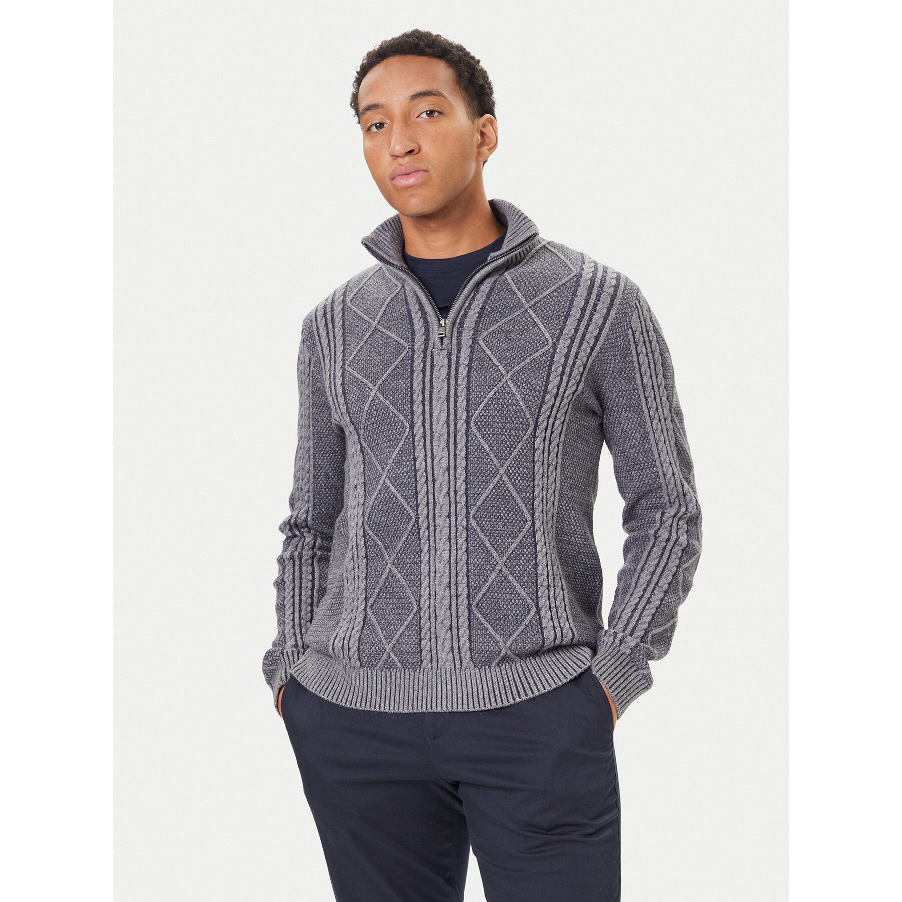 Guess Pullover M5BR44 Z2ZK2 Dunkelblau Regular Fit