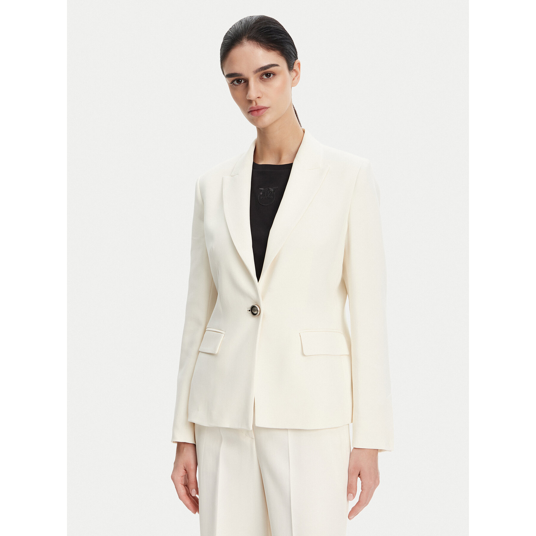 PINKO Sakko 104930 A213 Weiß Regular Fit