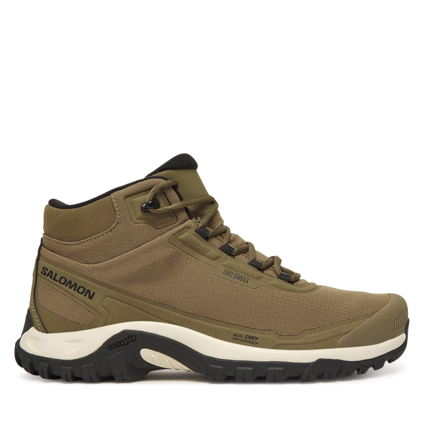 Παπούτσια πεζοπορίας Salomon Shelter Waterproof L47974000 Χακί