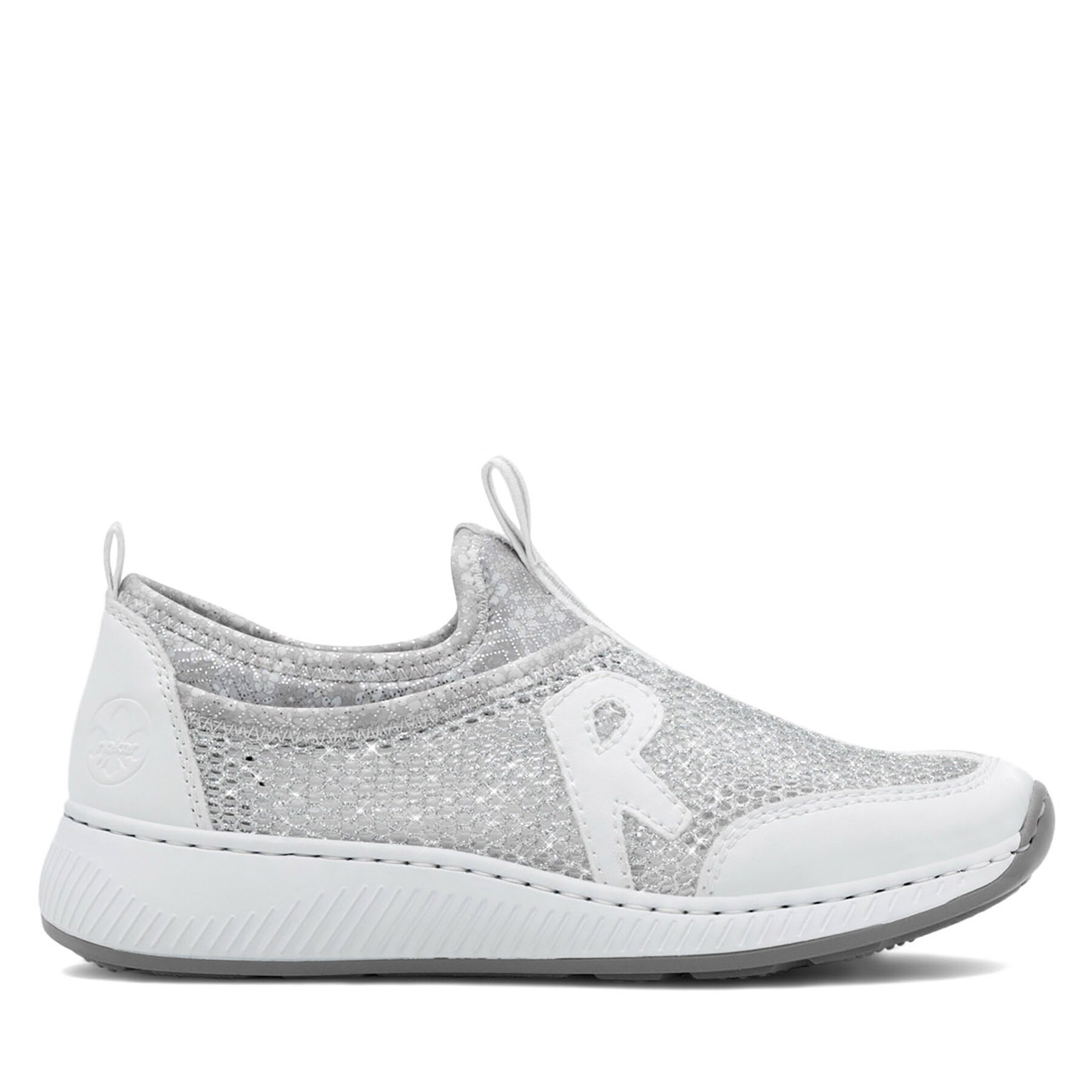 Sneakersy Rieker N5554-81 Strieborná
