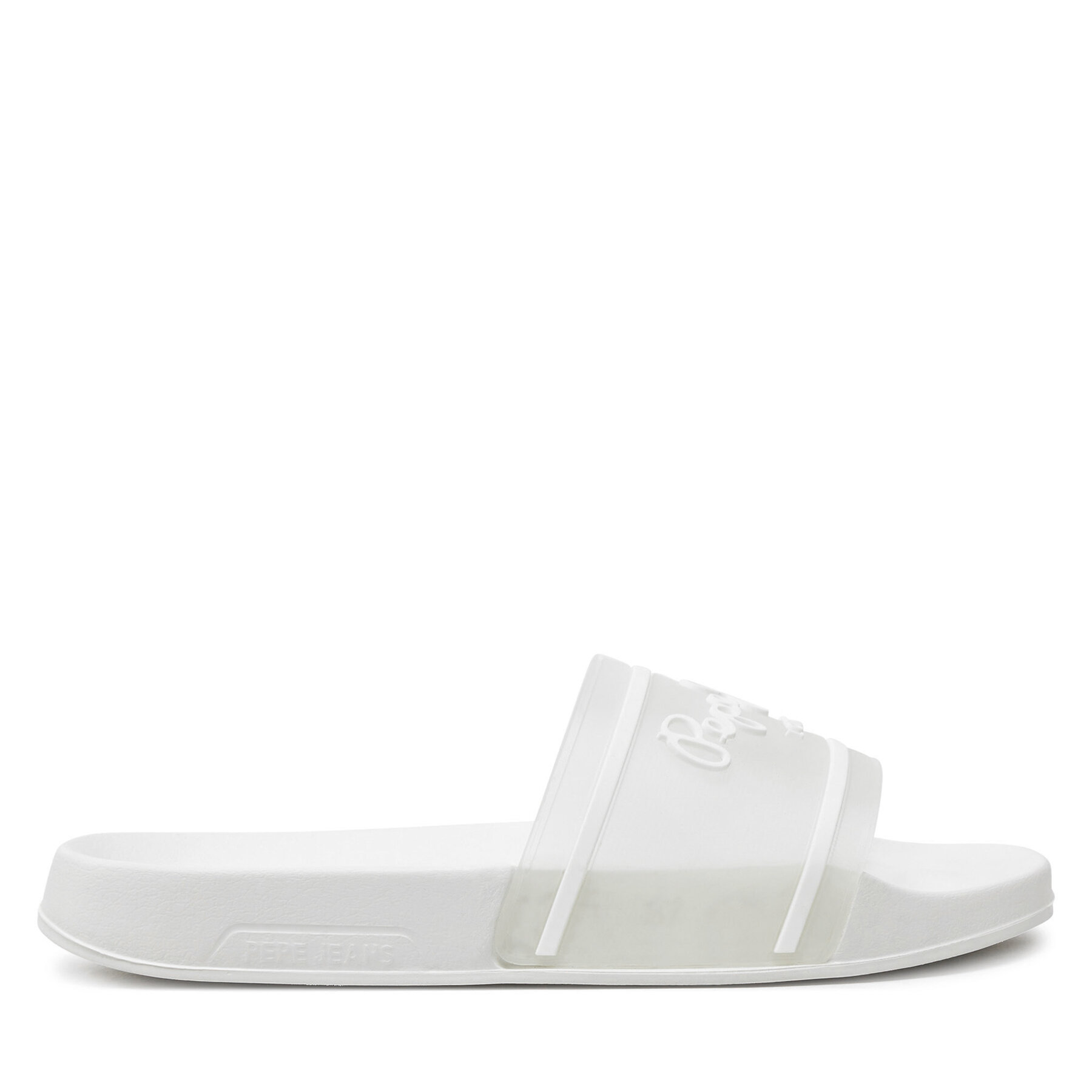 Mules / sandales de bain Pepe Jeans Slider Translucent W PLS70147 Blanc