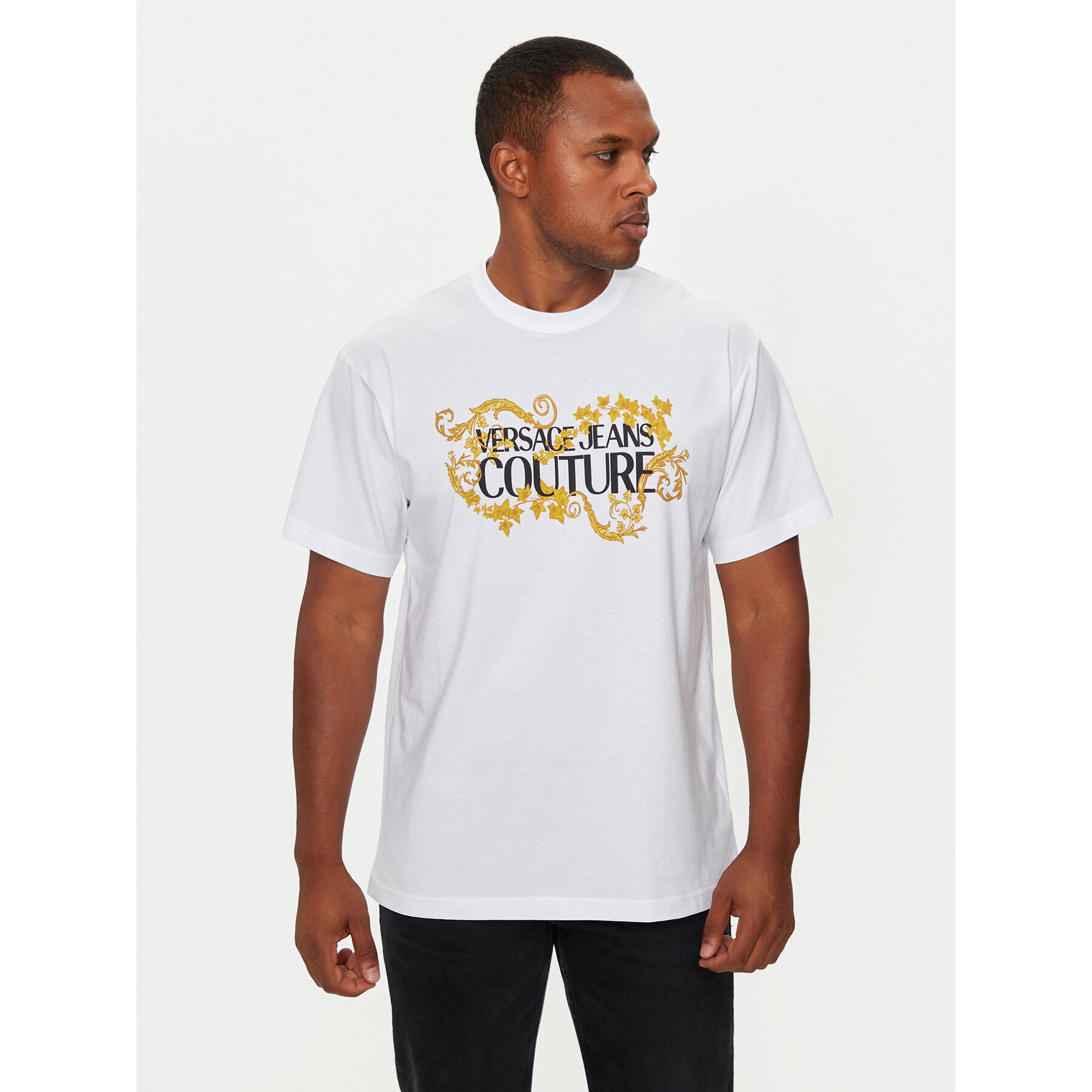 Versace Jeans Couture T-shirt 77GAHE05 CJ00E Bianco Regular Fit