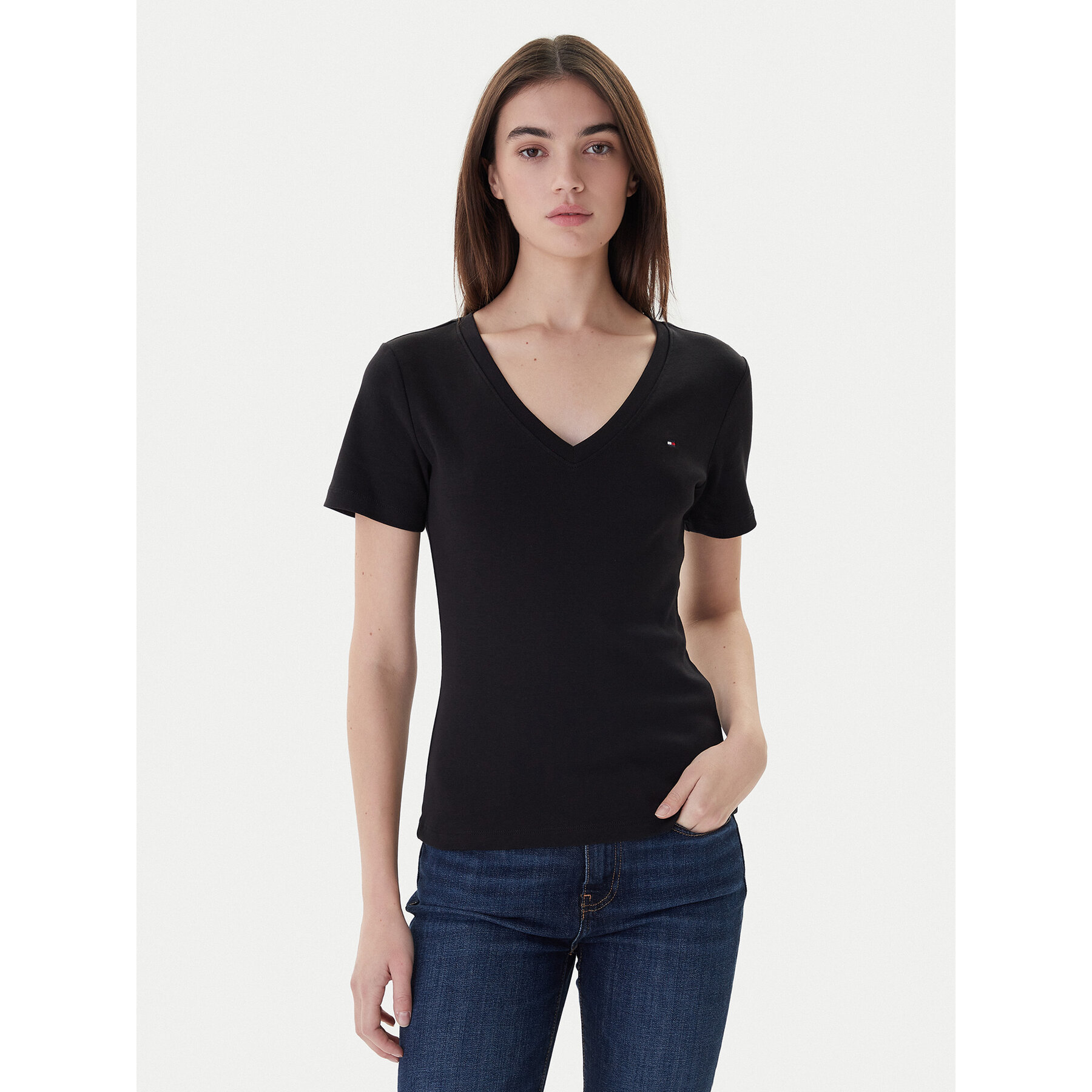 Tommy Hilfiger T-Shirt New Cody WW0WW40584 Μαύρο Slim Fit