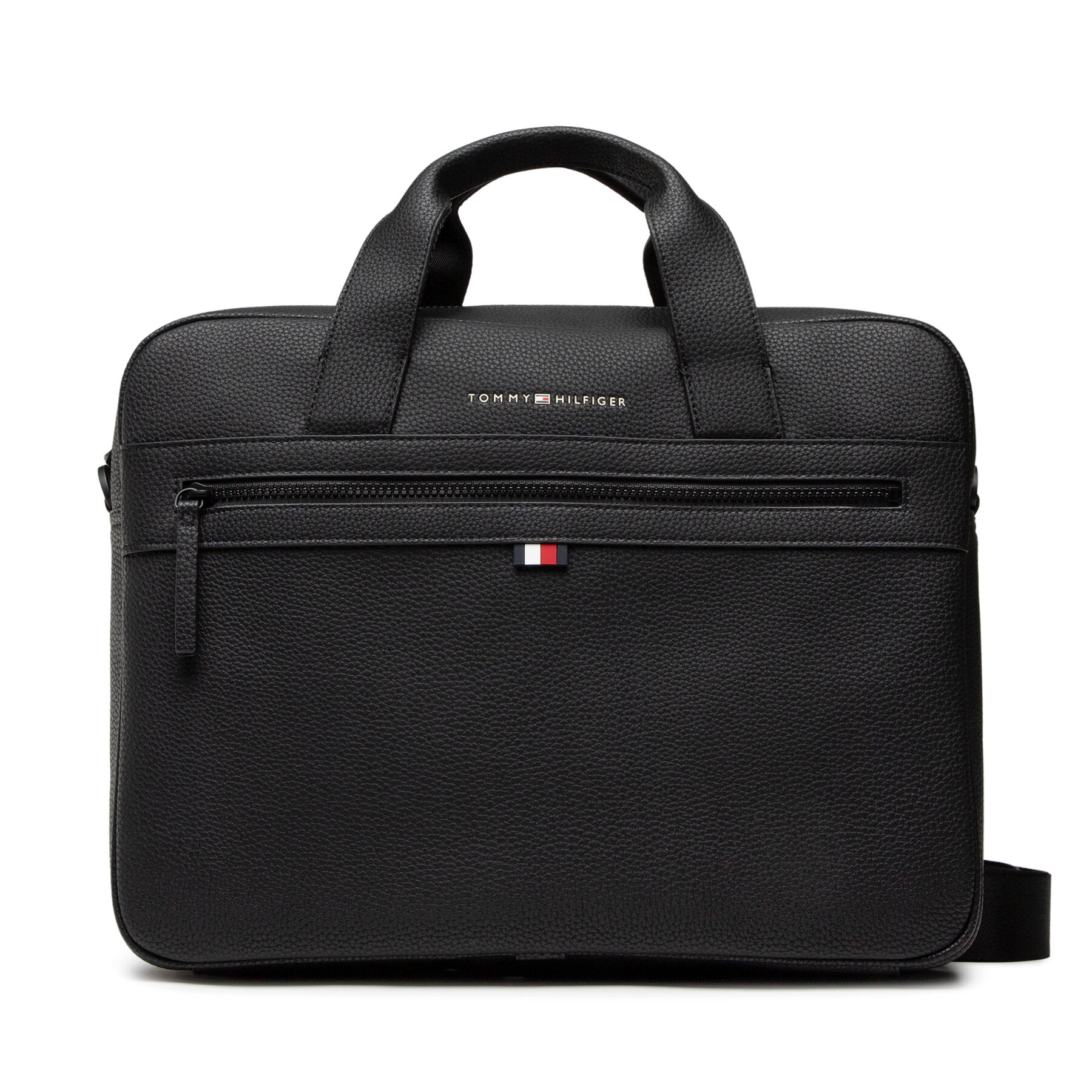 Taška na laptop Tommy Hilfiger Essential Pu Computer Bag AM0AM09507 Čierna