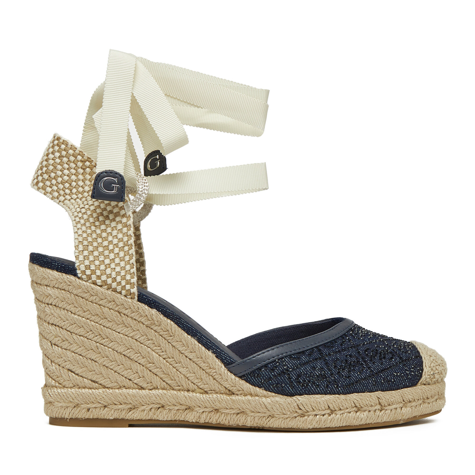Espadrilky Guess FLJCRN DEN04 Tmavomodrá