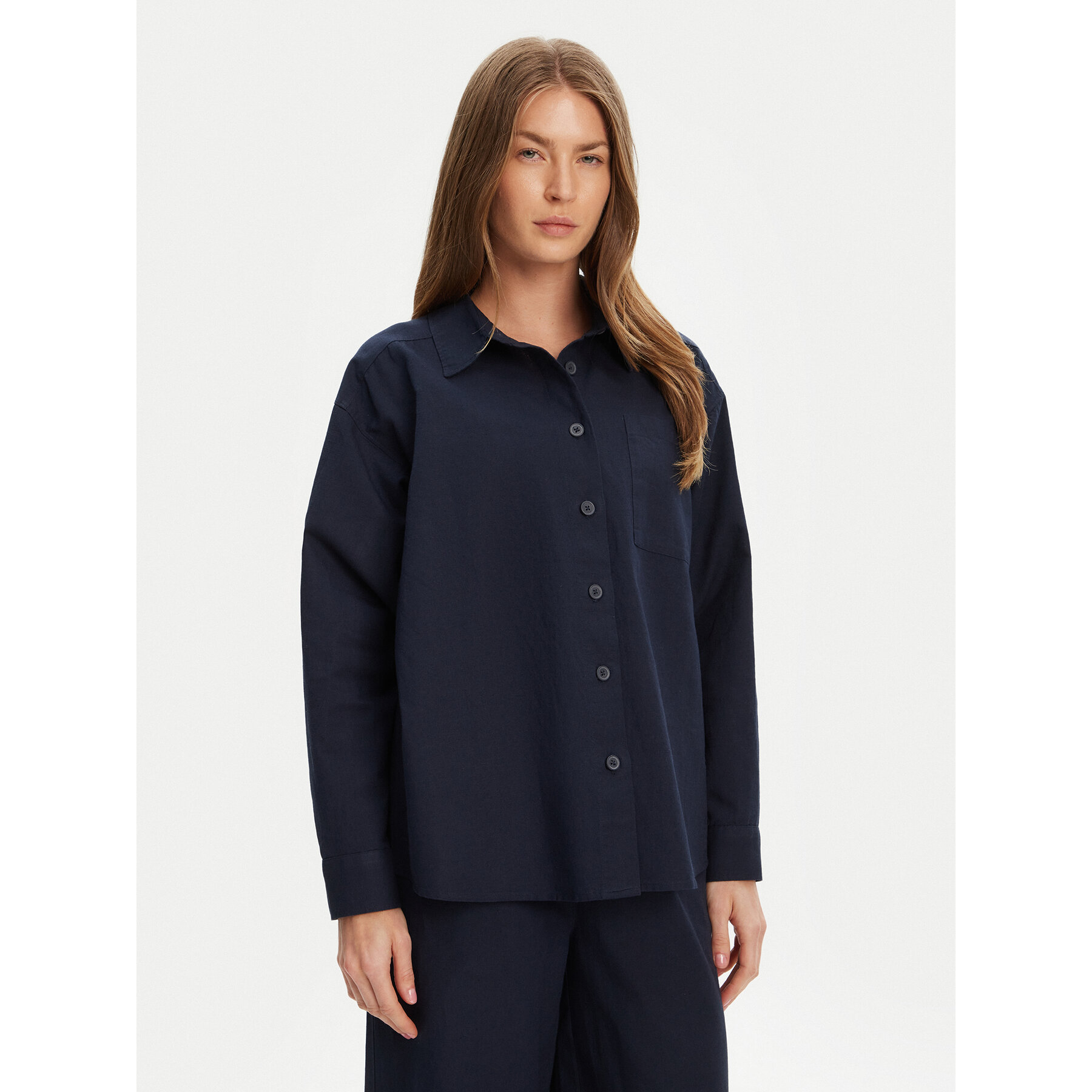 Mustang Hemd Willow 1016575 Dunkelblau Relaxed Fit