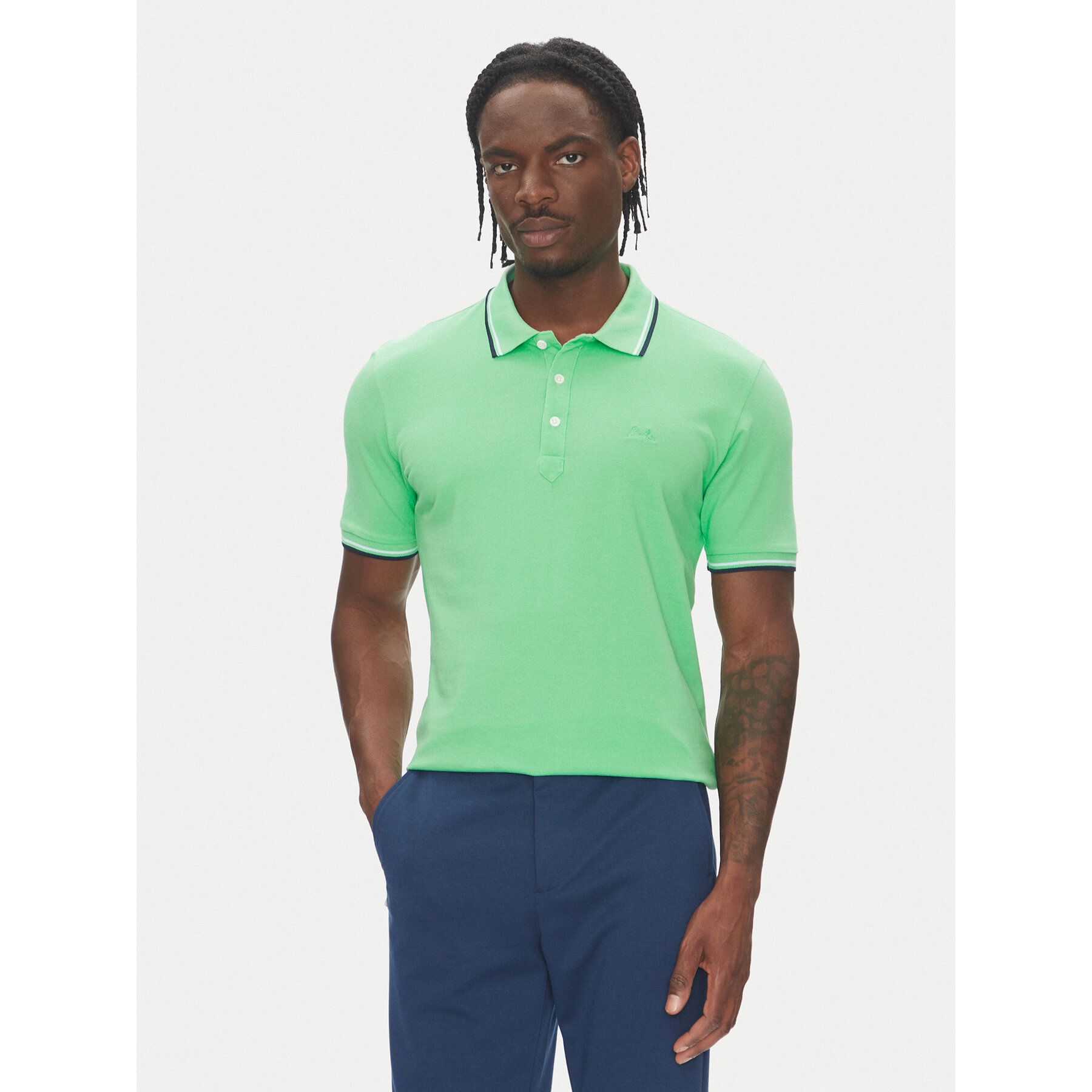 Lindbergh Polo 30-404010 Verde Relaxed Fit