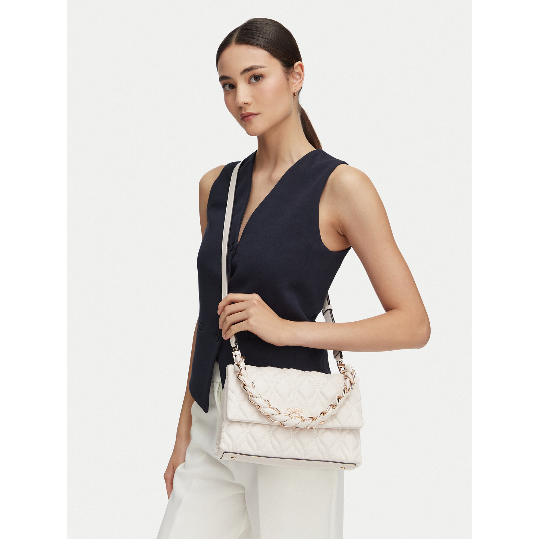 Torbica Guess Maxine HWQG97 33200 Krem