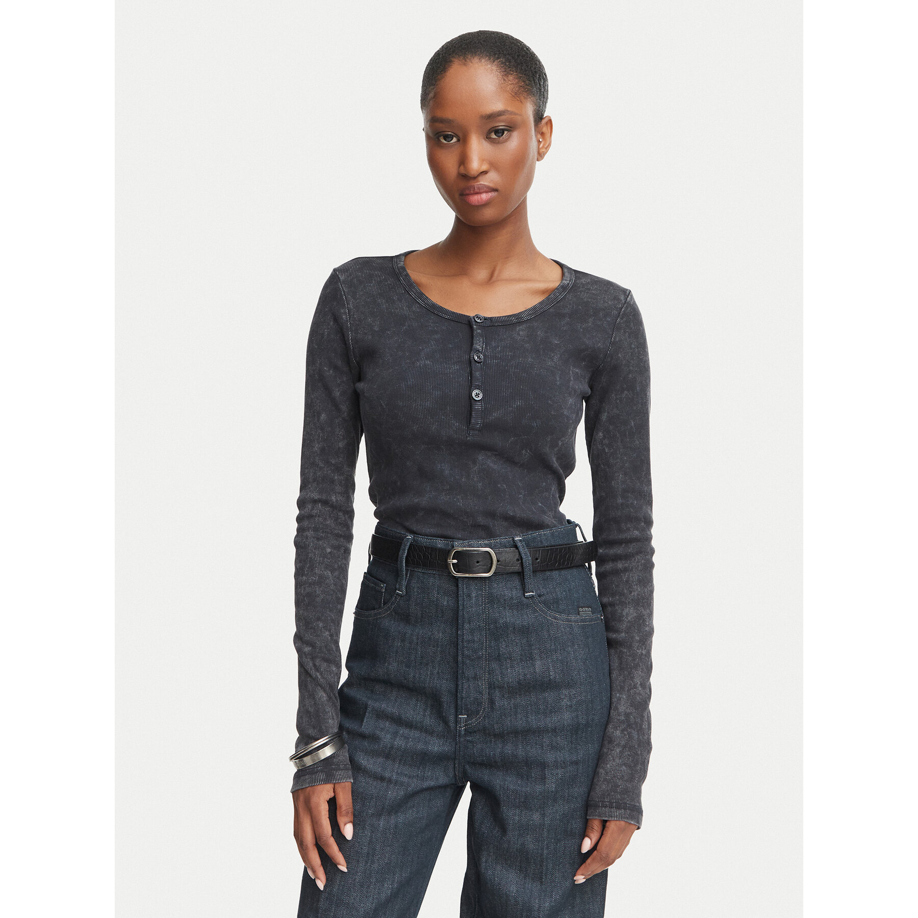 G-Star Bluse Vintage D29966-E800 Dunkelblau Slim Fit