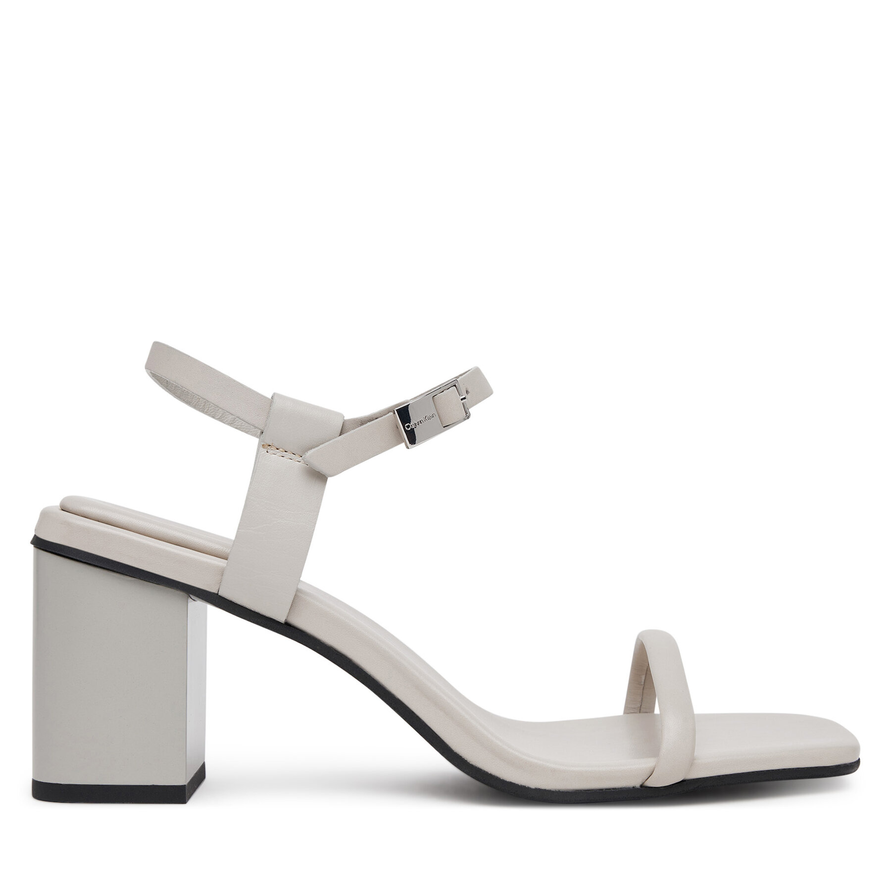 Sandales Calvin Klein Block Heel Sandal 75 Lth HW0HW02650 Pelēks