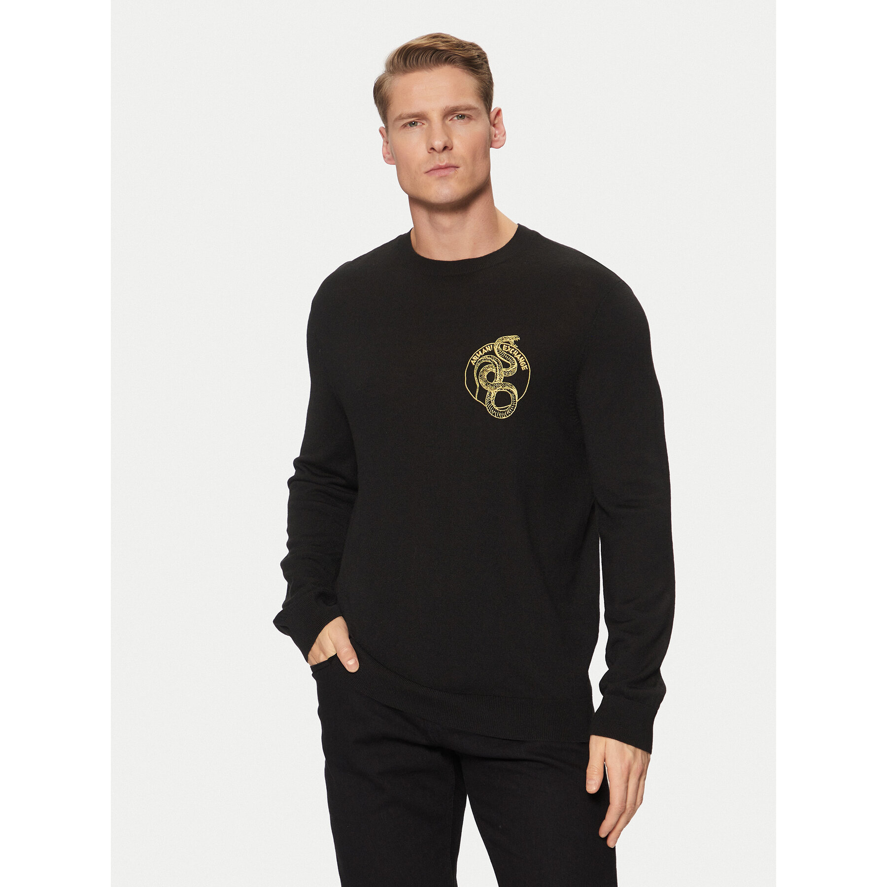 Armani Exchange Pullover XM000188 AF11982 UC001 Schwarz Regular Fit