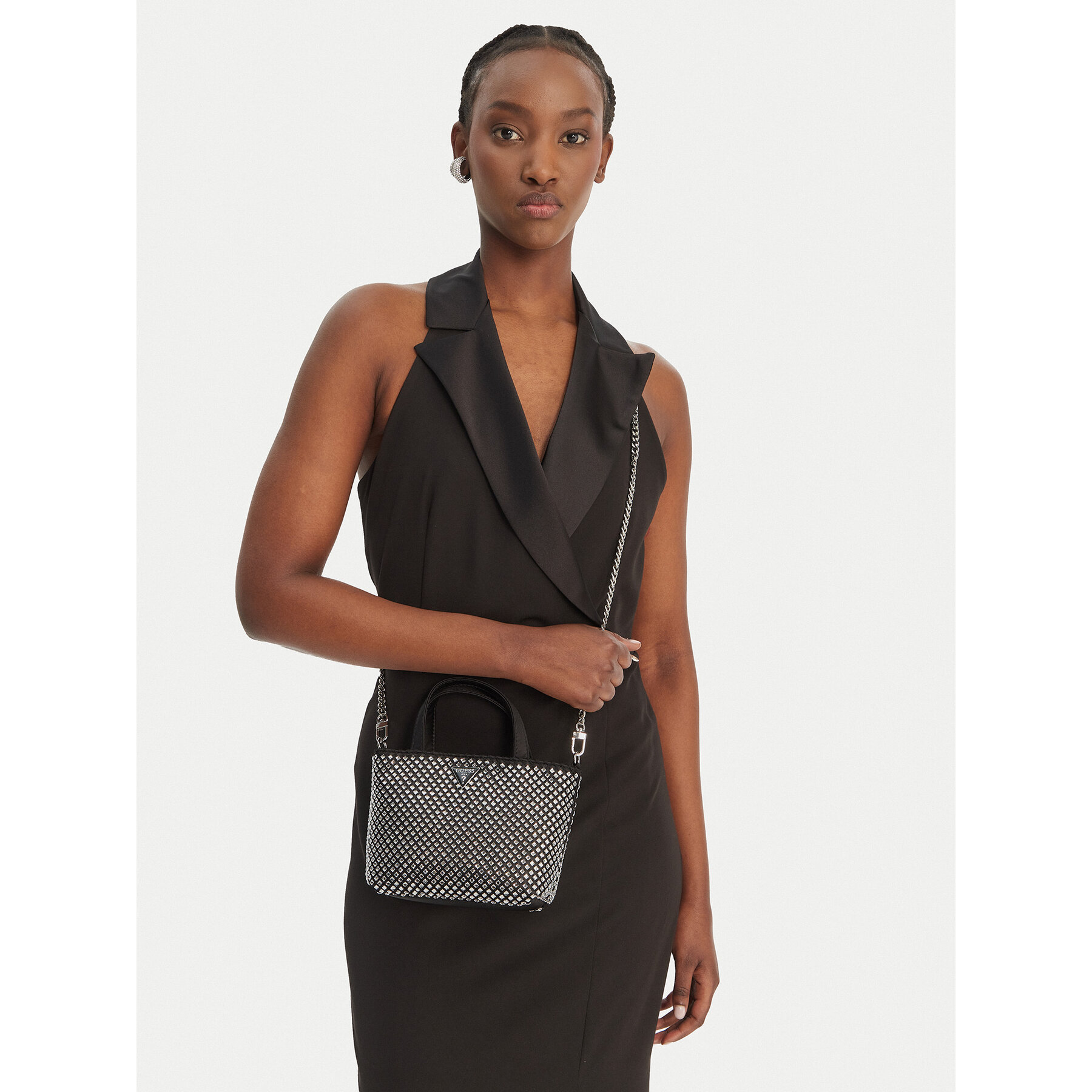 Ročna torba Guess Tasmin Mini HWRY99 31750 Črna