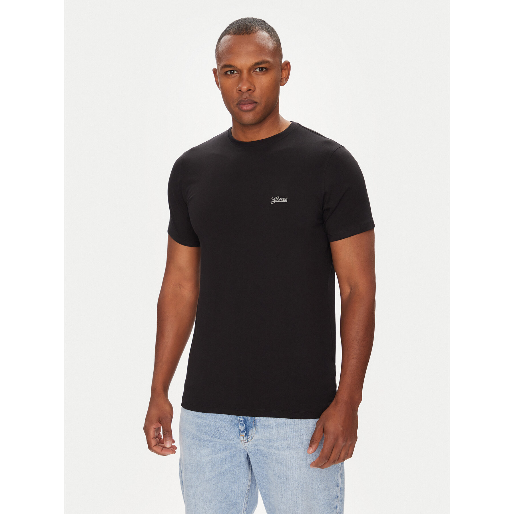Guess Póló M4GI70 KC9X0 Fekete Slim Fit
