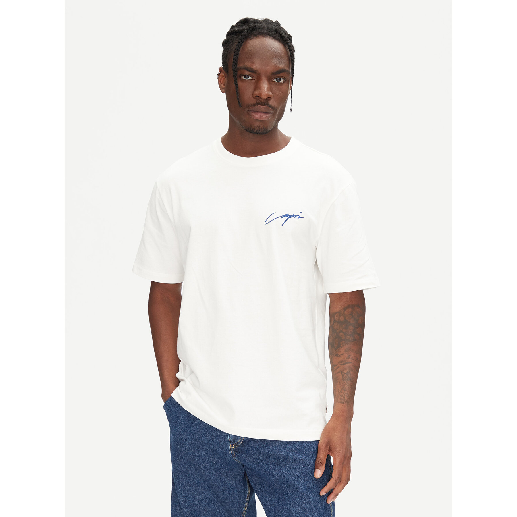 Only & Sons Póló Milo 22034452 Fehér Relaxed Fit