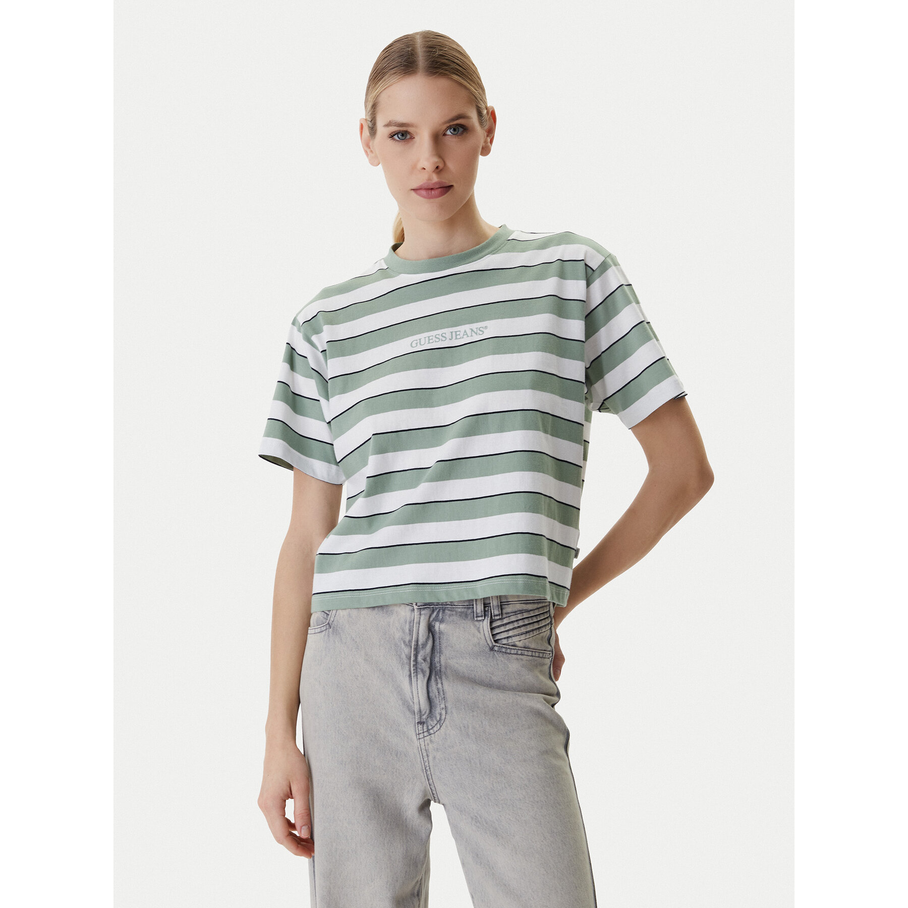 Guess Jeans T-Shirt W6RI19 K8HM0 Έγχρωμο Regular Fit