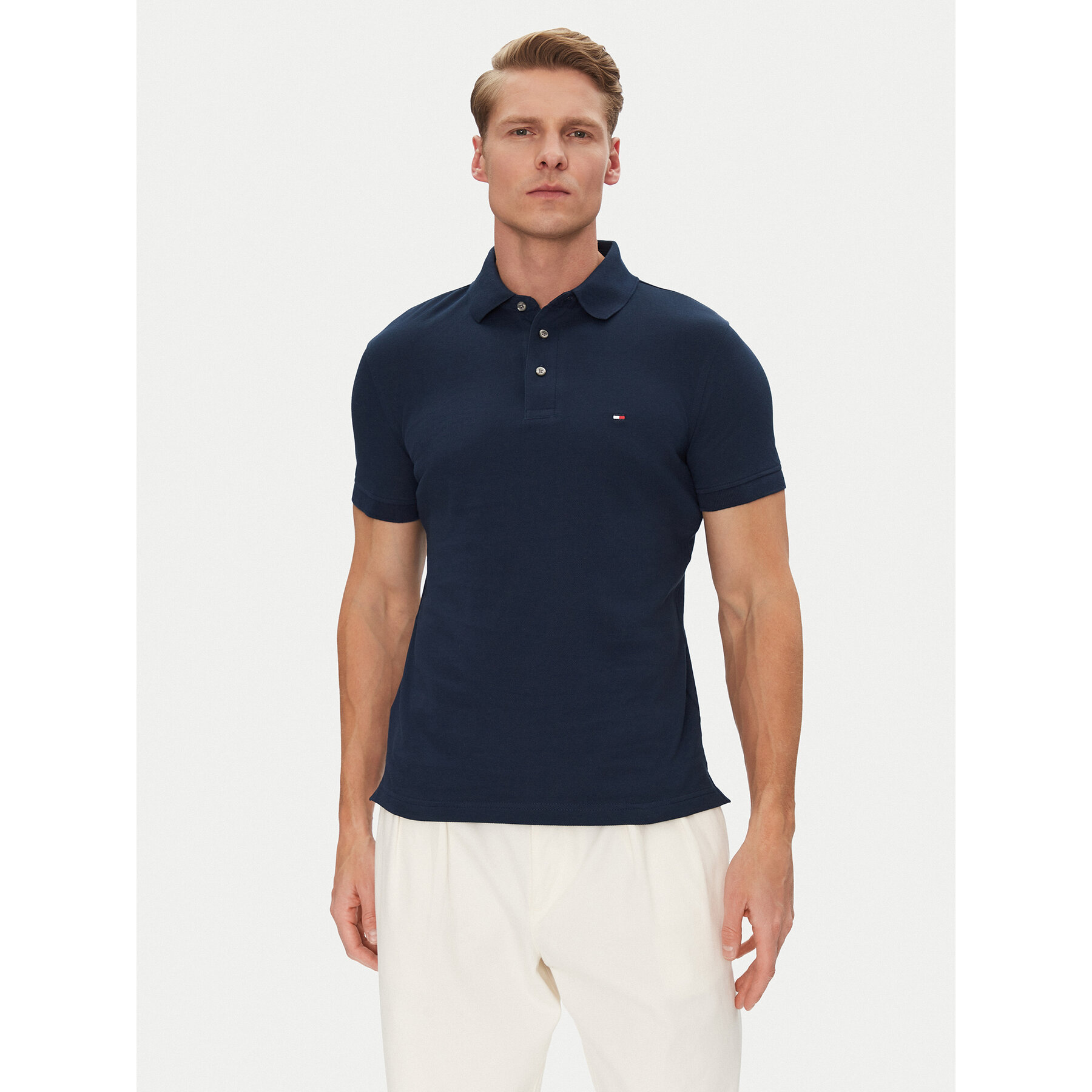 Tommy Hilfiger Pólóing 1985 MW0MW17771 Sötétkék Slim Fit