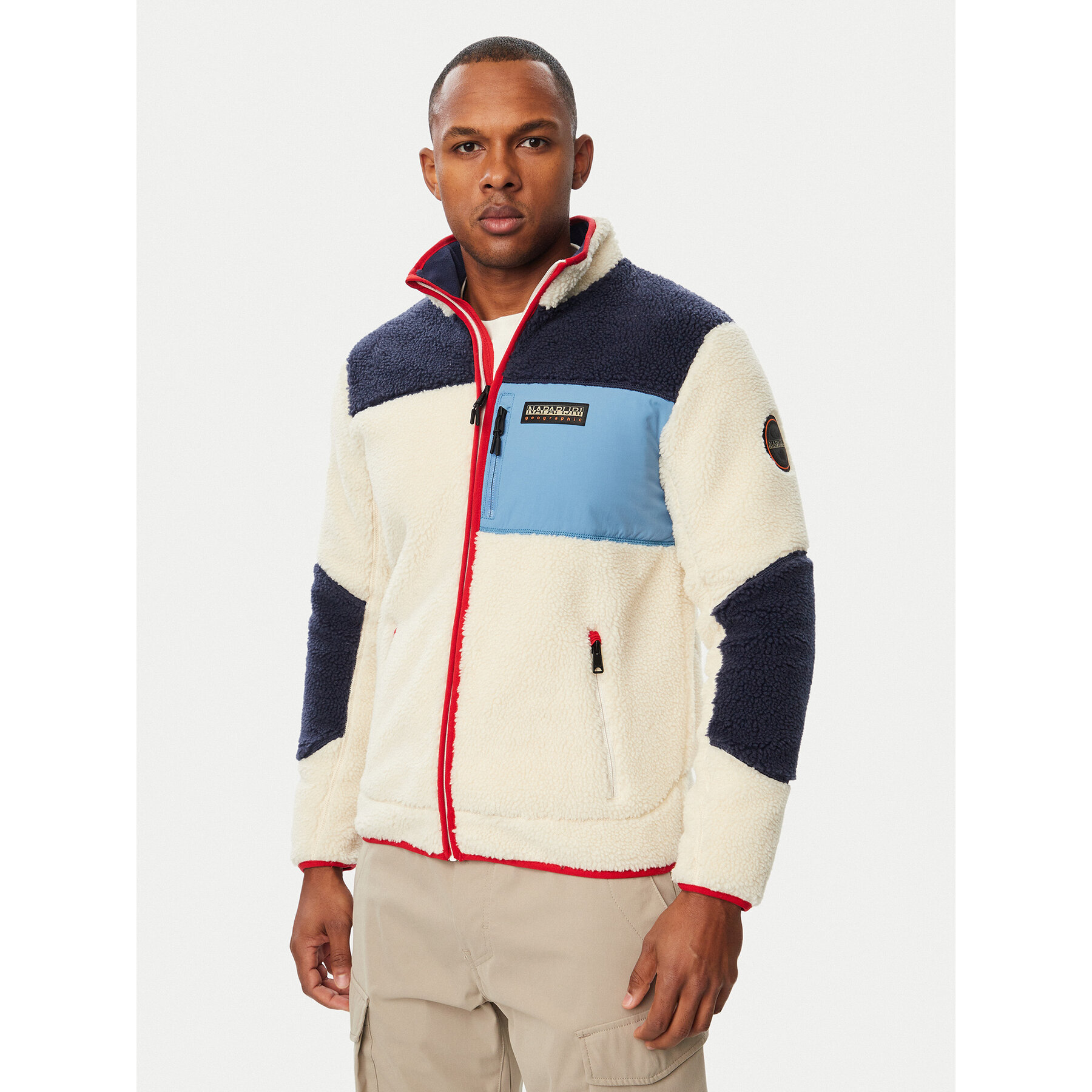 Napapijri Fleecejacke Yupik NP0A8AZU Creme Regular Fit