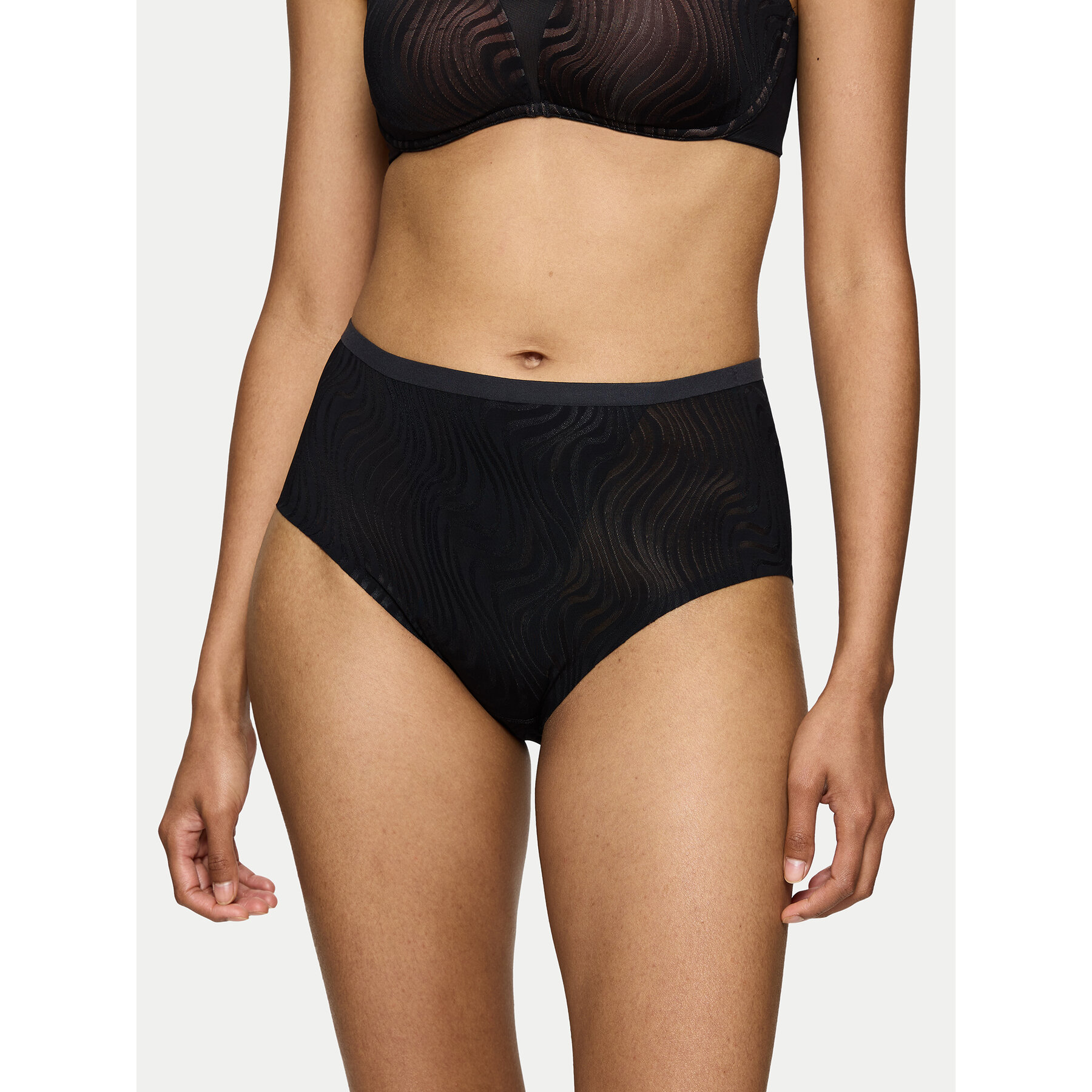 Triumph Klasszikus magas derekú alsó Shape Smart Ellipse 10222289 Fekete