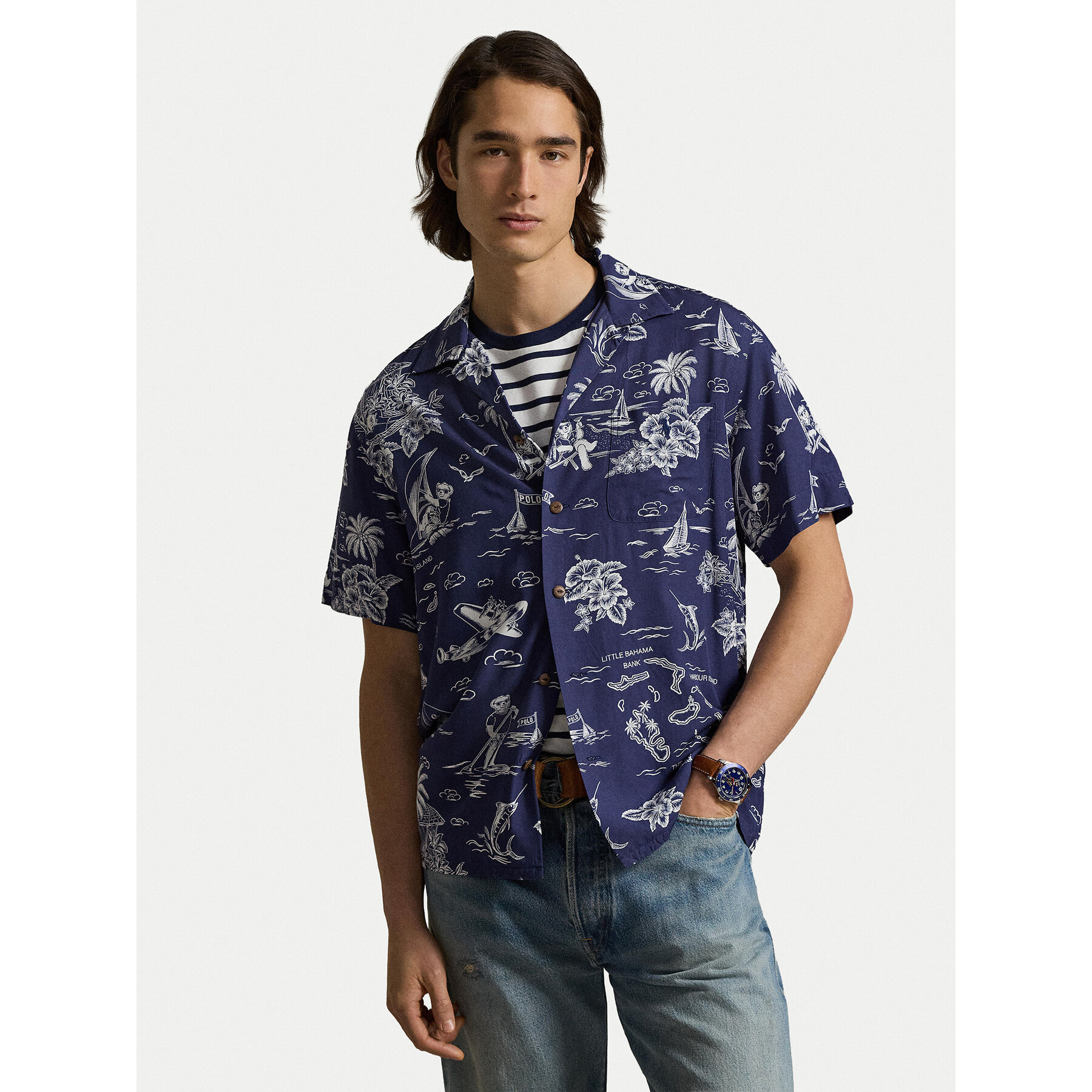Polo Ralph Lauren Hemd 710B14282001 Dunkelblau Classic Fit