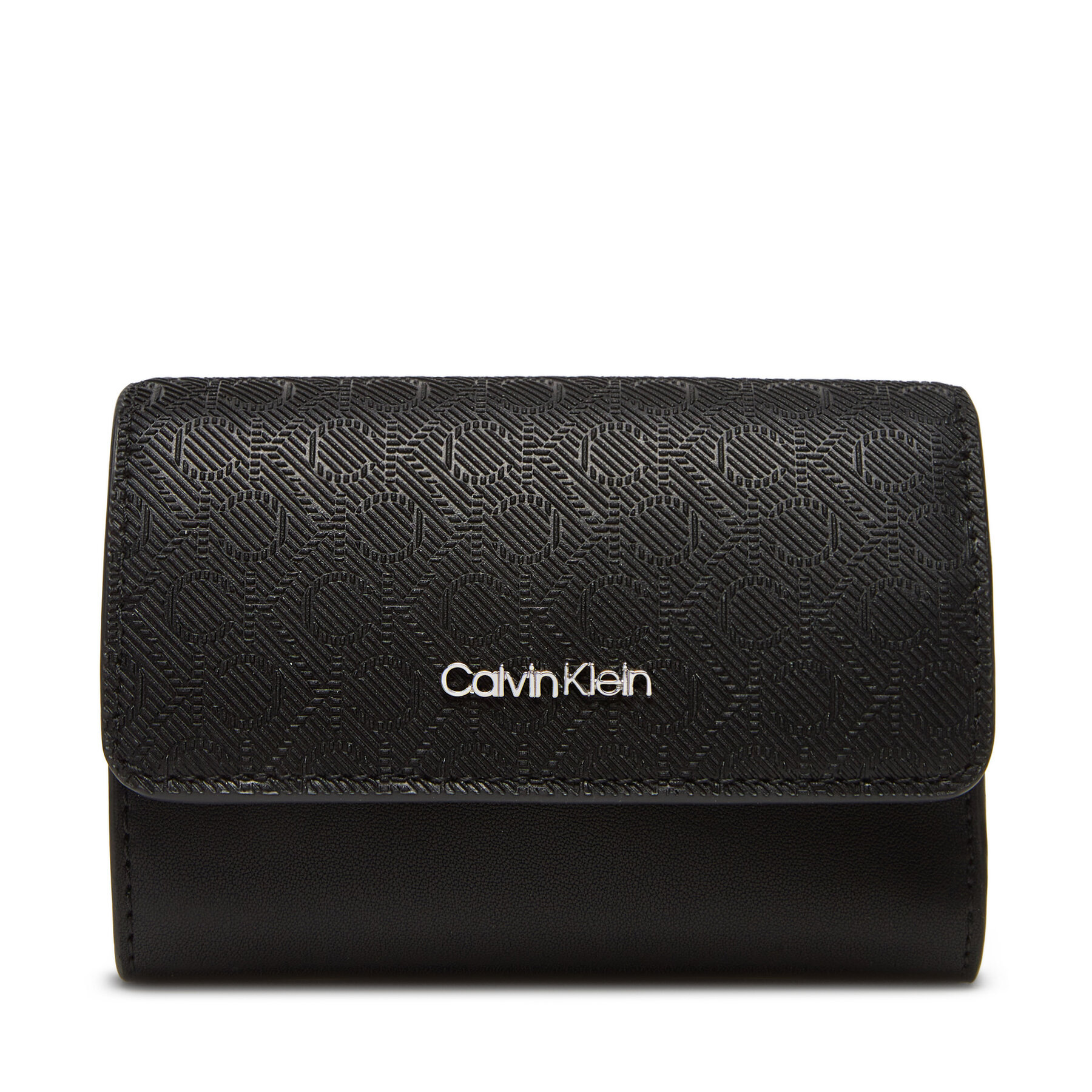 Portfel damski Calvin Klein Czarny Ck Must Aop Small Trifold W Zip LV04F1038G