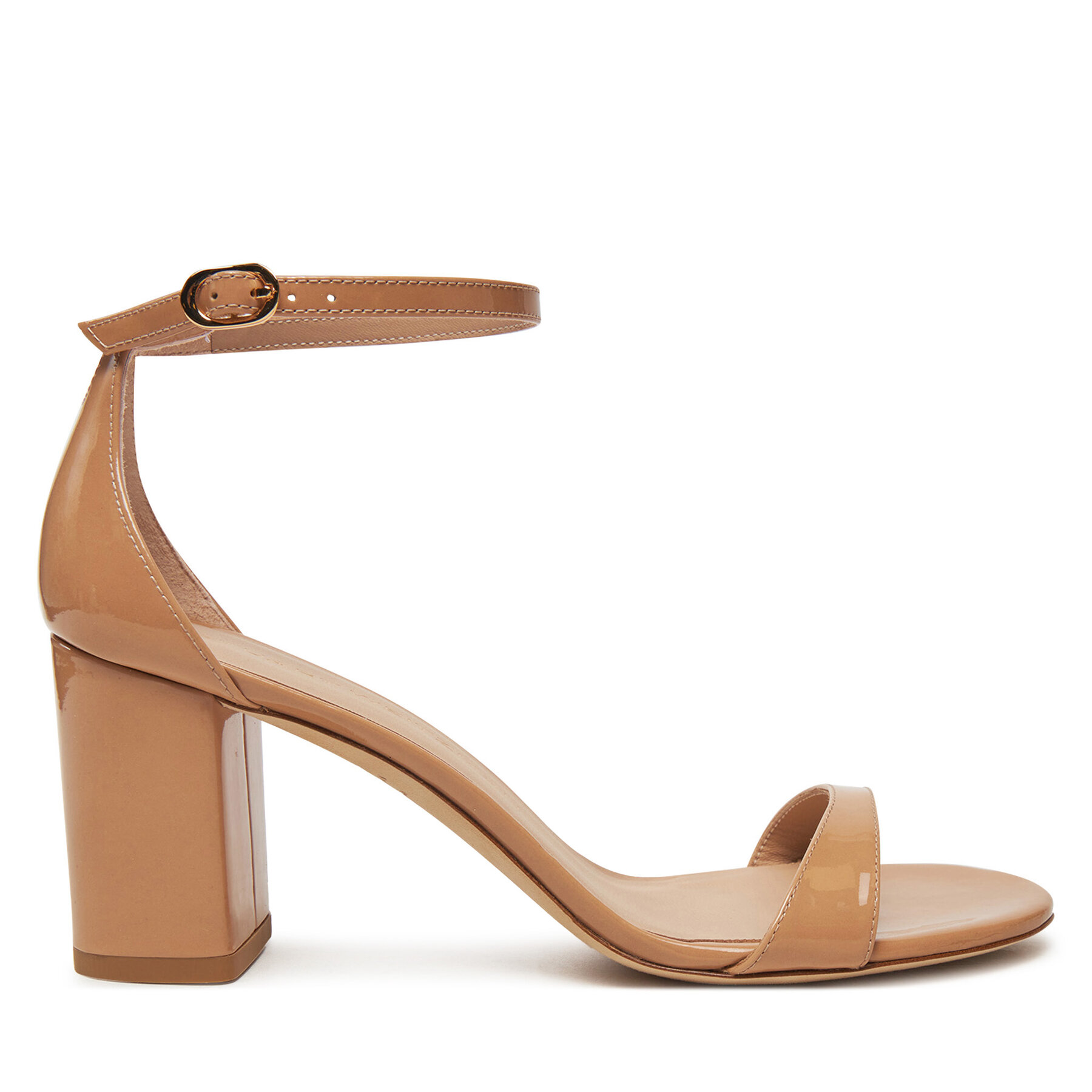 Szandál Stuart Weitzman Nudist Block 75 SJ983 Bézs