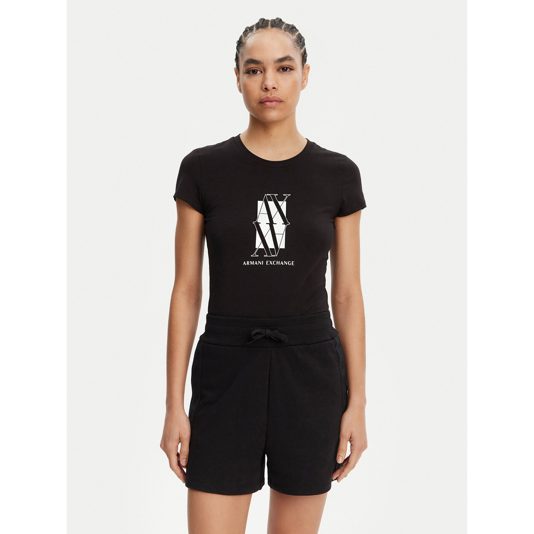 Armani Exchange Póló XW000511 AF11929 UC001 Fekete Slim Fit