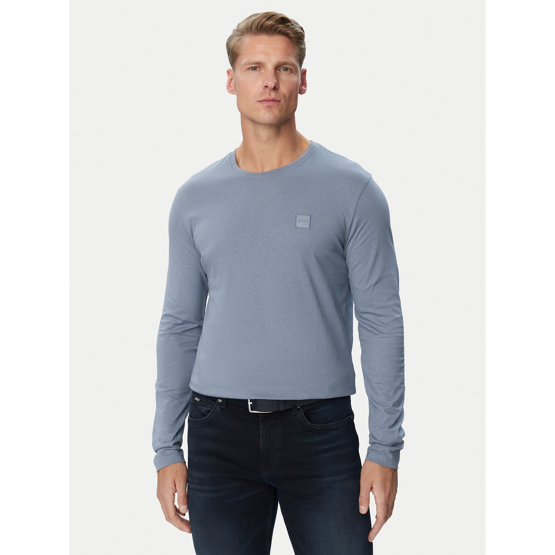 BOSS Longsleeve Tacs 50512111 Blau Regular Fit