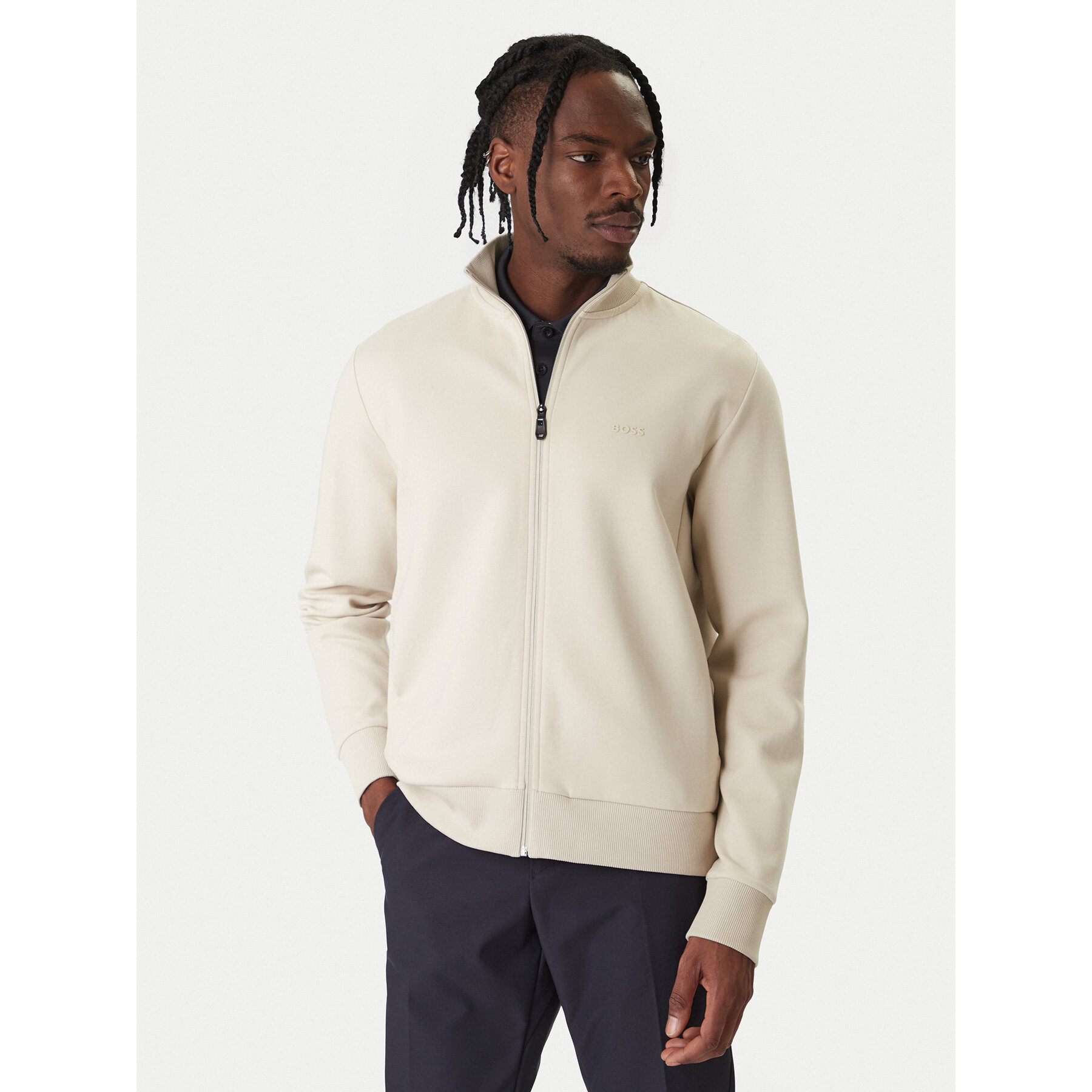 BOSS Sweatshirt Skaz 50555496 Beige Regular Fit