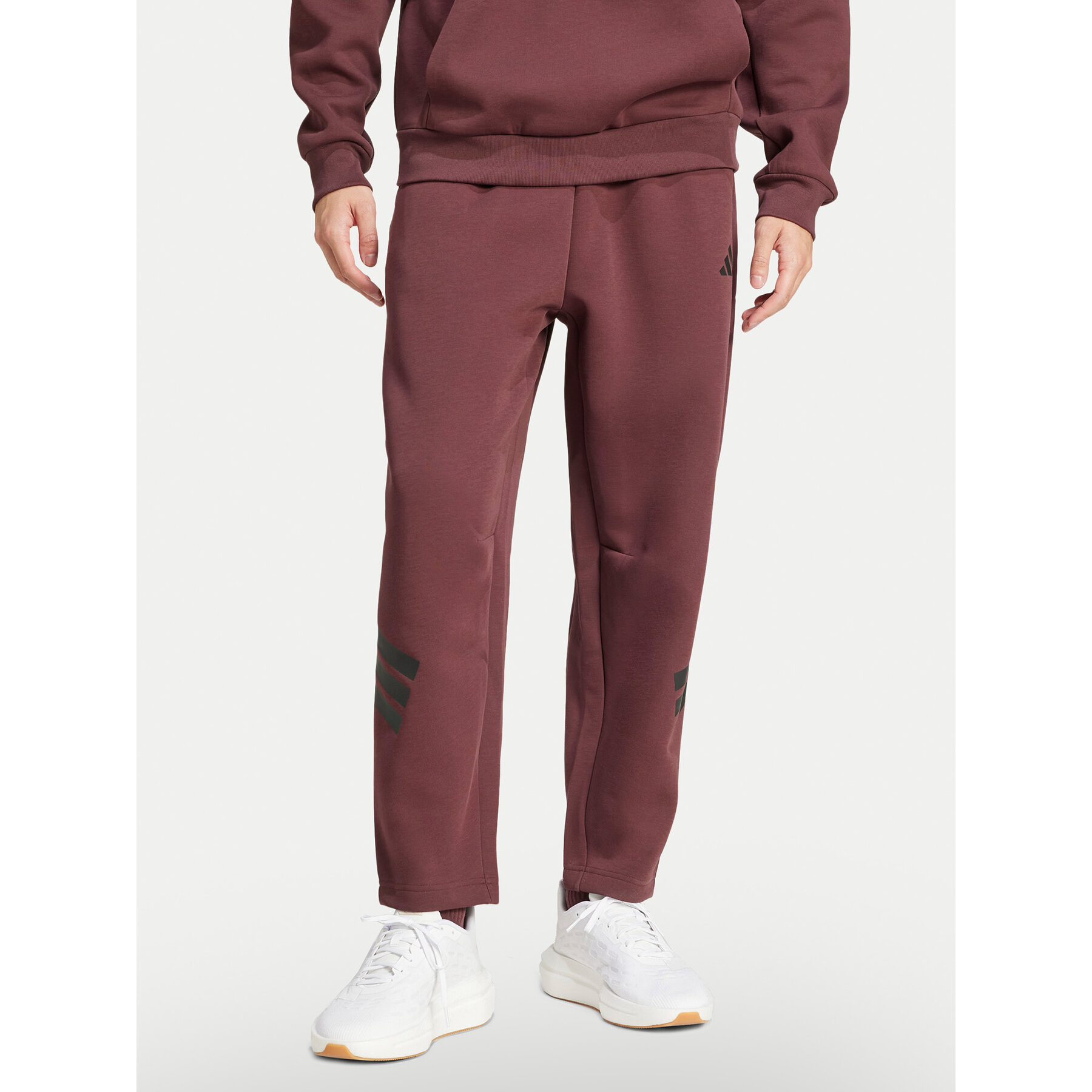 adidas Jogginghose Future Icons 3-Stripes JD4888 Dunkelrot Loose Fit