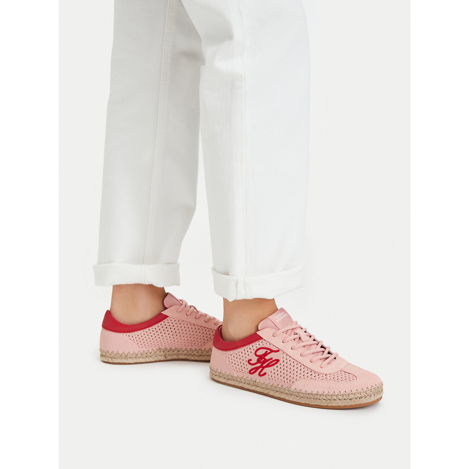 Espadrile Tommy Hilfiger Th Heritage Rope Sneaker FW0FW09406 Ružičasta