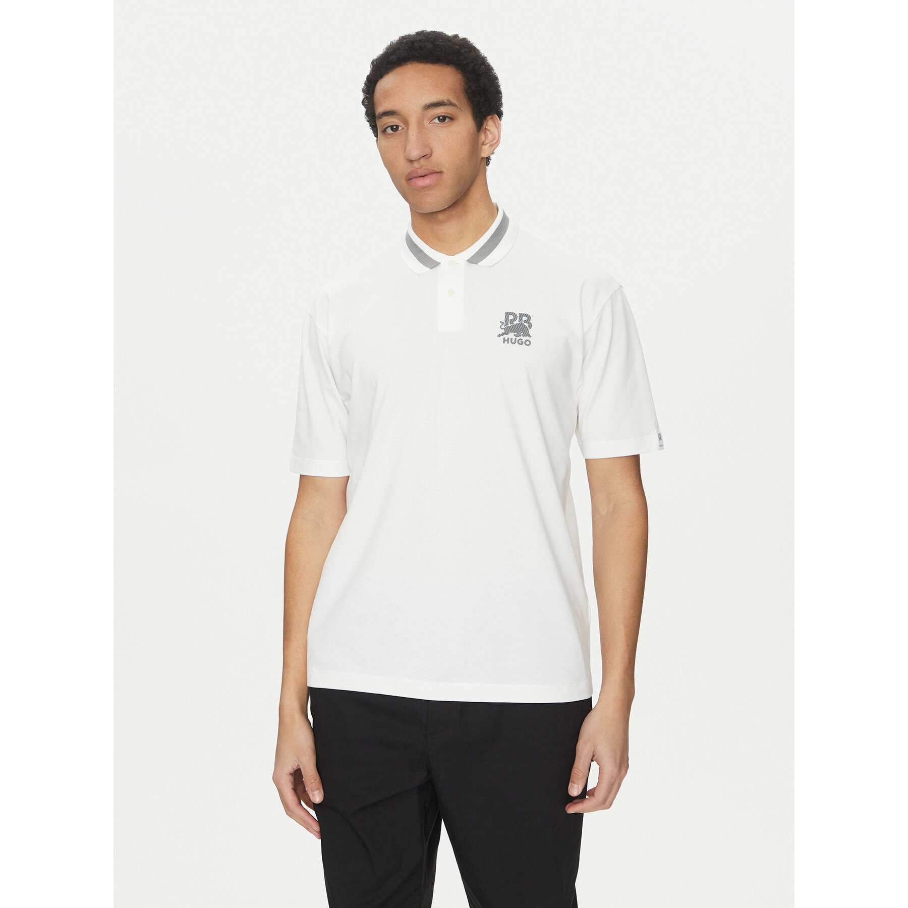 HUGO Polo Dodac_RB 50542748 Λευκό Regular Fit