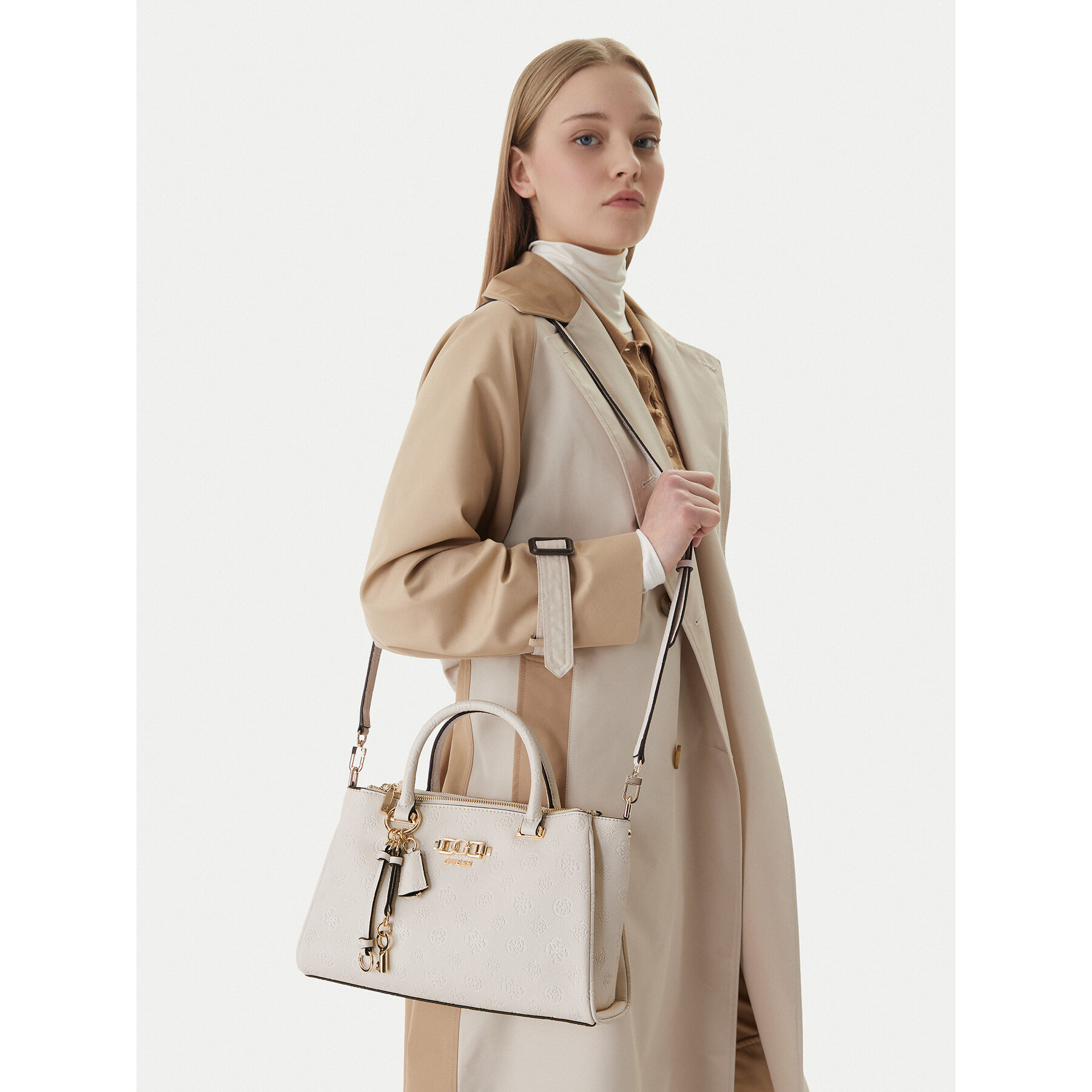 Geantă Guess Anise HWPD99 16060 Écru