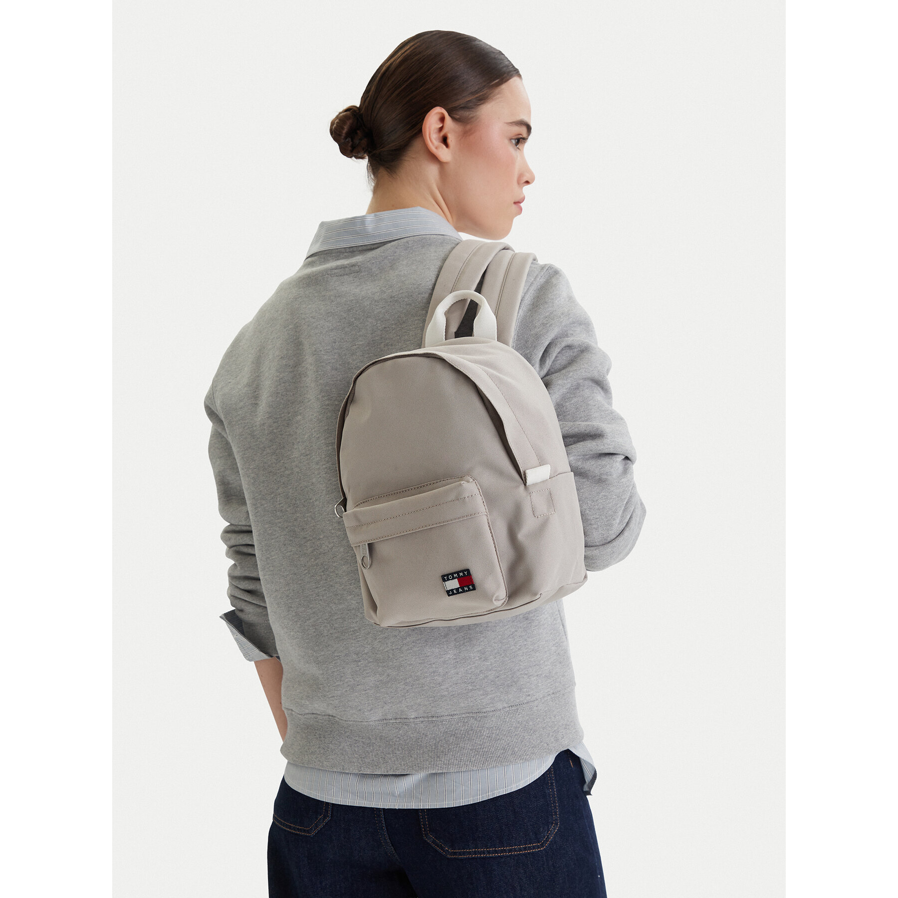 Rucsac Tommy Jeans Tjw Ess Daily Dome Backpack AW0AW18648 Bej