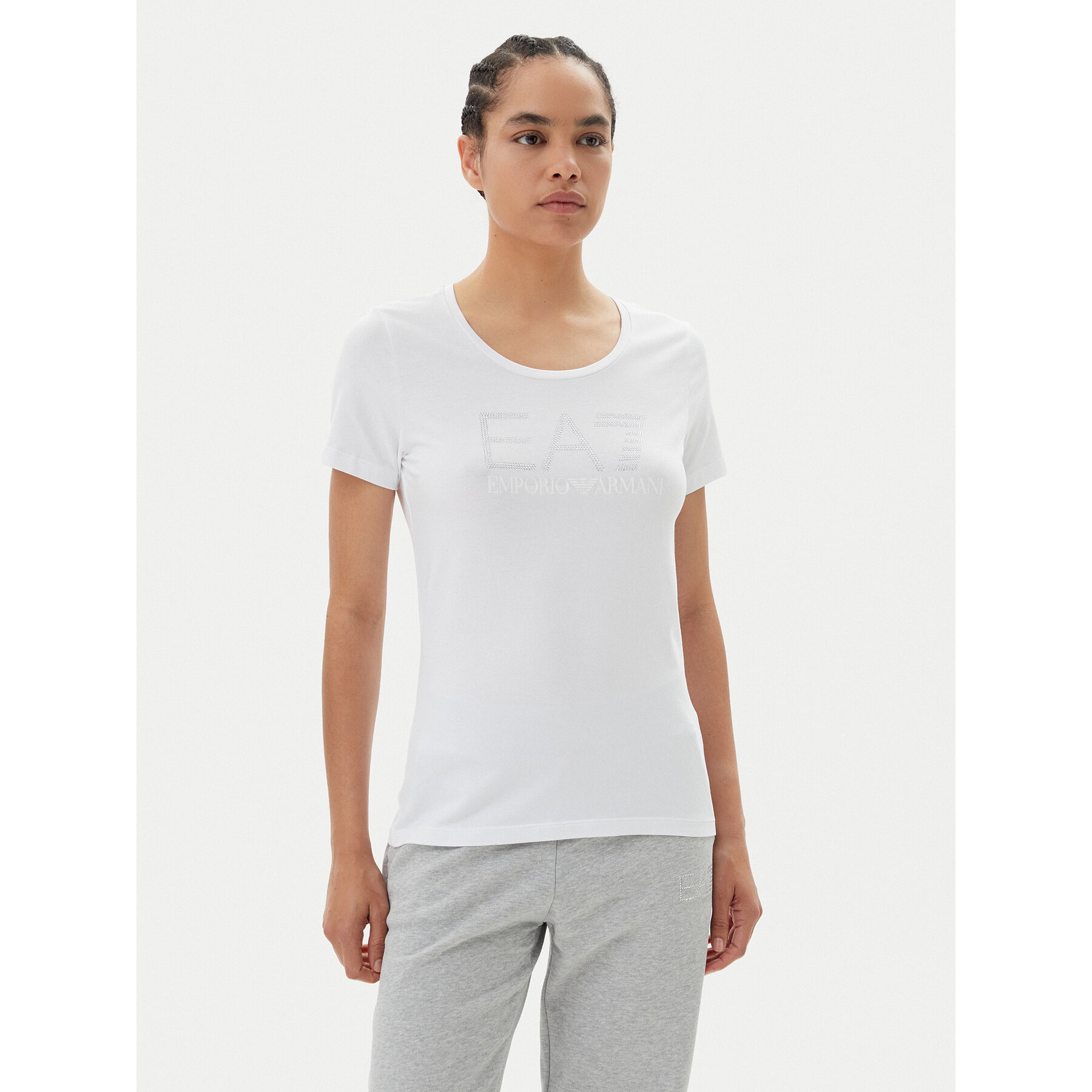 EA7 Emporio Armani Póló 7W000094 AF10373 U0002 Fehér Slim Fit