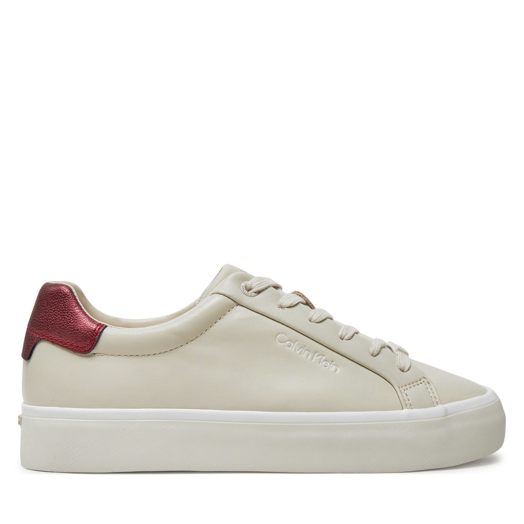 Sneakers Calvin Klein Vulc Lace Up Saff Fox W/Met Bt HW0HW02104 Beige