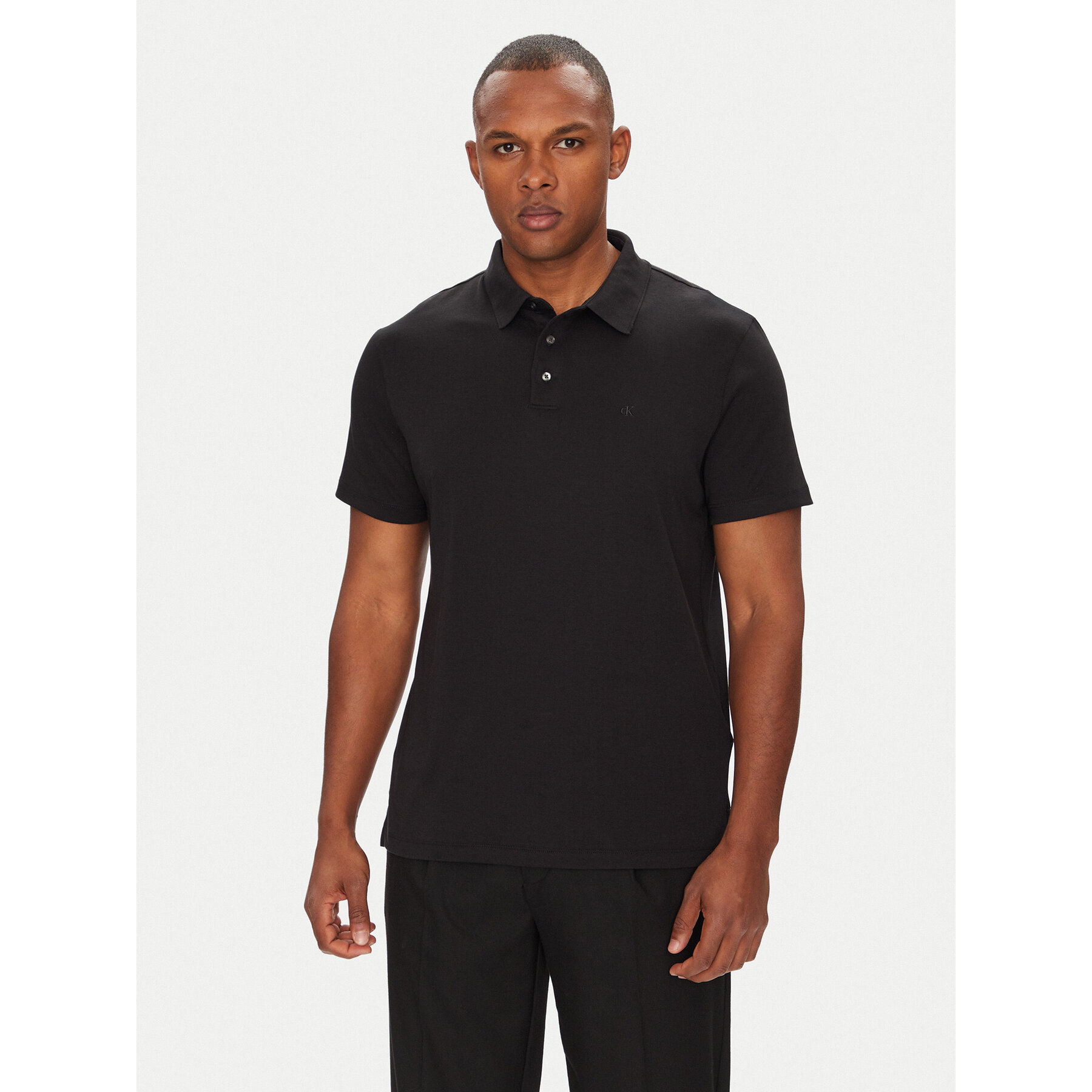 Calvin Klein Pólóing Supima LV04LB276G Fekete Regular Fit