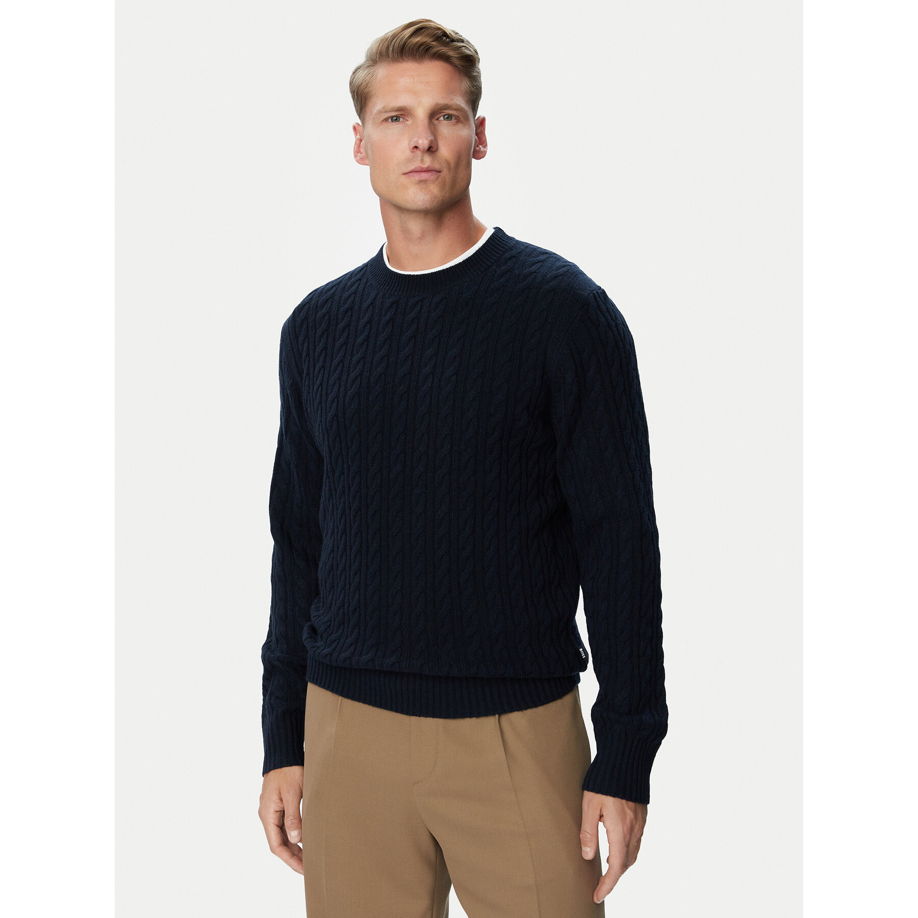 BOSS Pullover Furlan 50570645 Dunkelblau Regular Fit