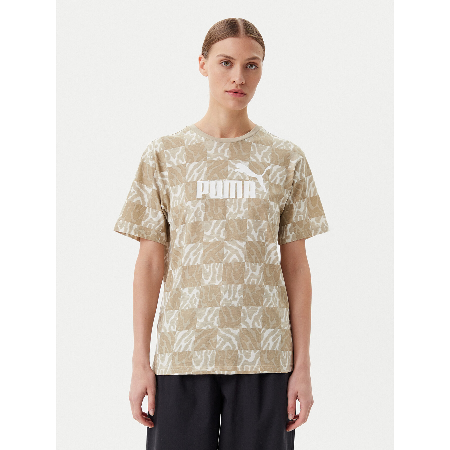 Puma T-Shirt Ess Graphic 685070 Μπεζ Loose Fit