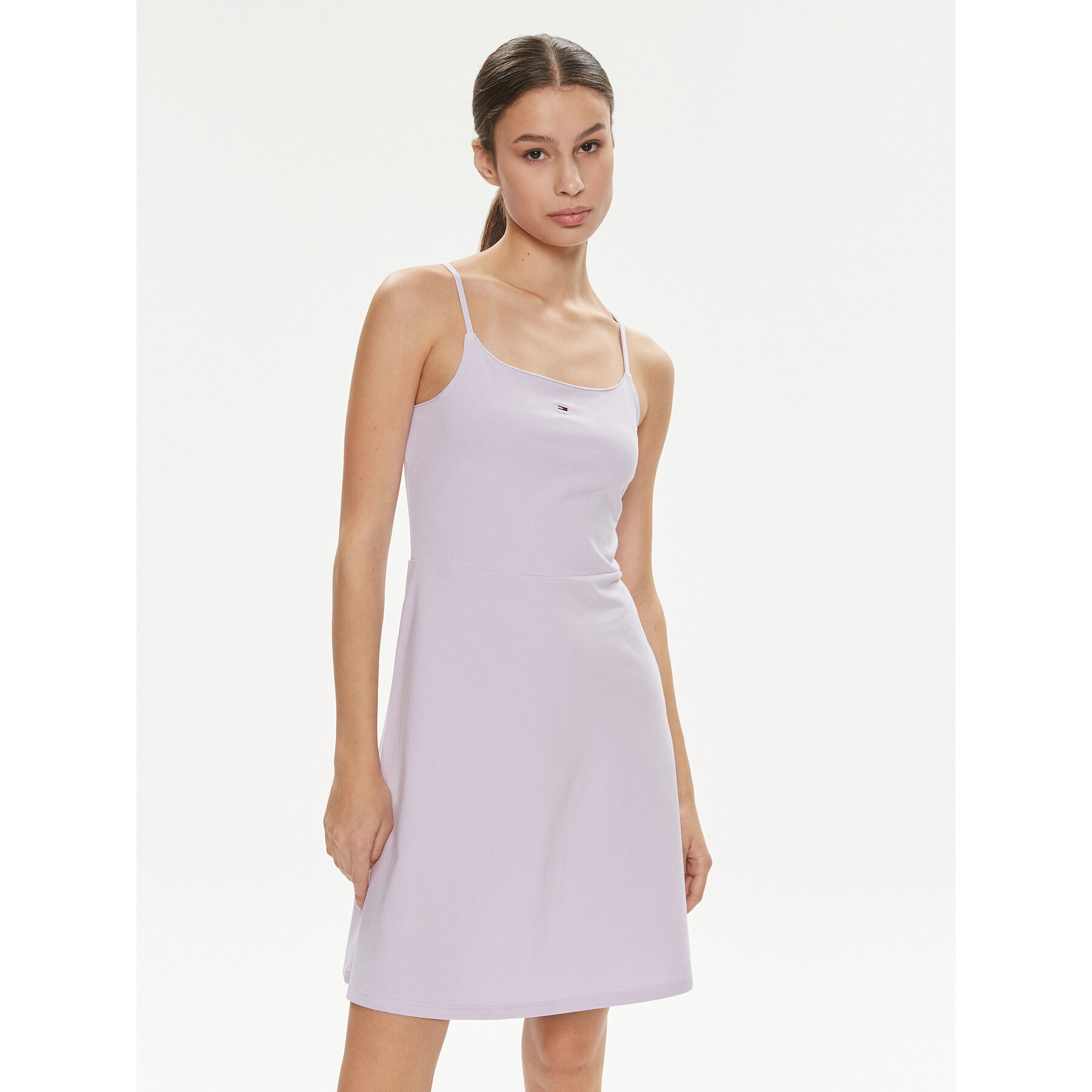 Tommy Jeans Sommerkleid Essential DW0DW17988 Violett Slim Fit