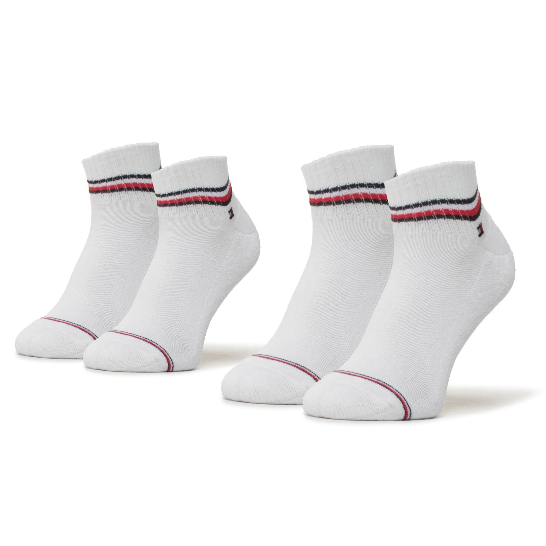 Set od 2 para muških čarapa Tommy Hilfiger 100001094 White 300