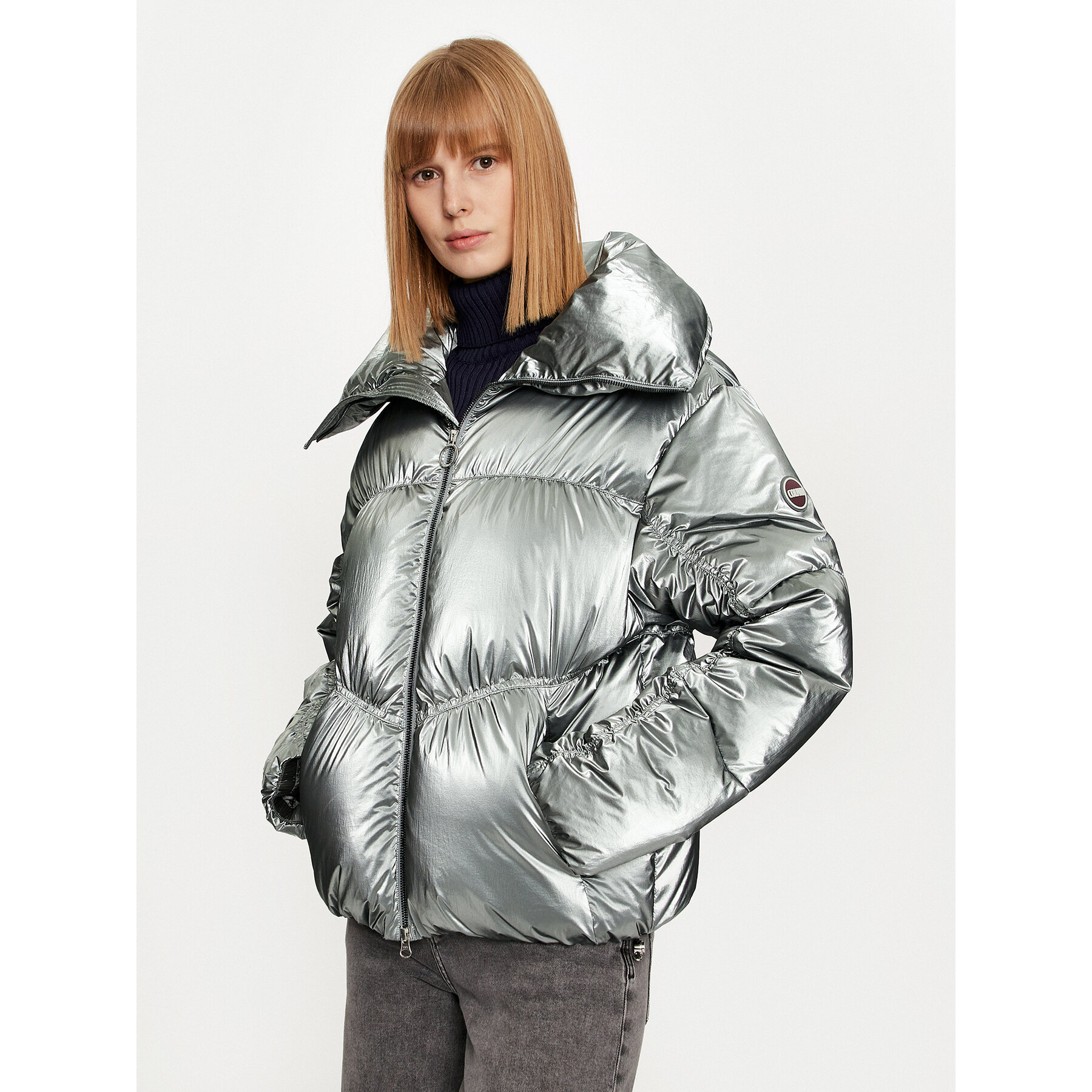 Colmar Daunenjacke 2283 9YM Silberfarben Oversize