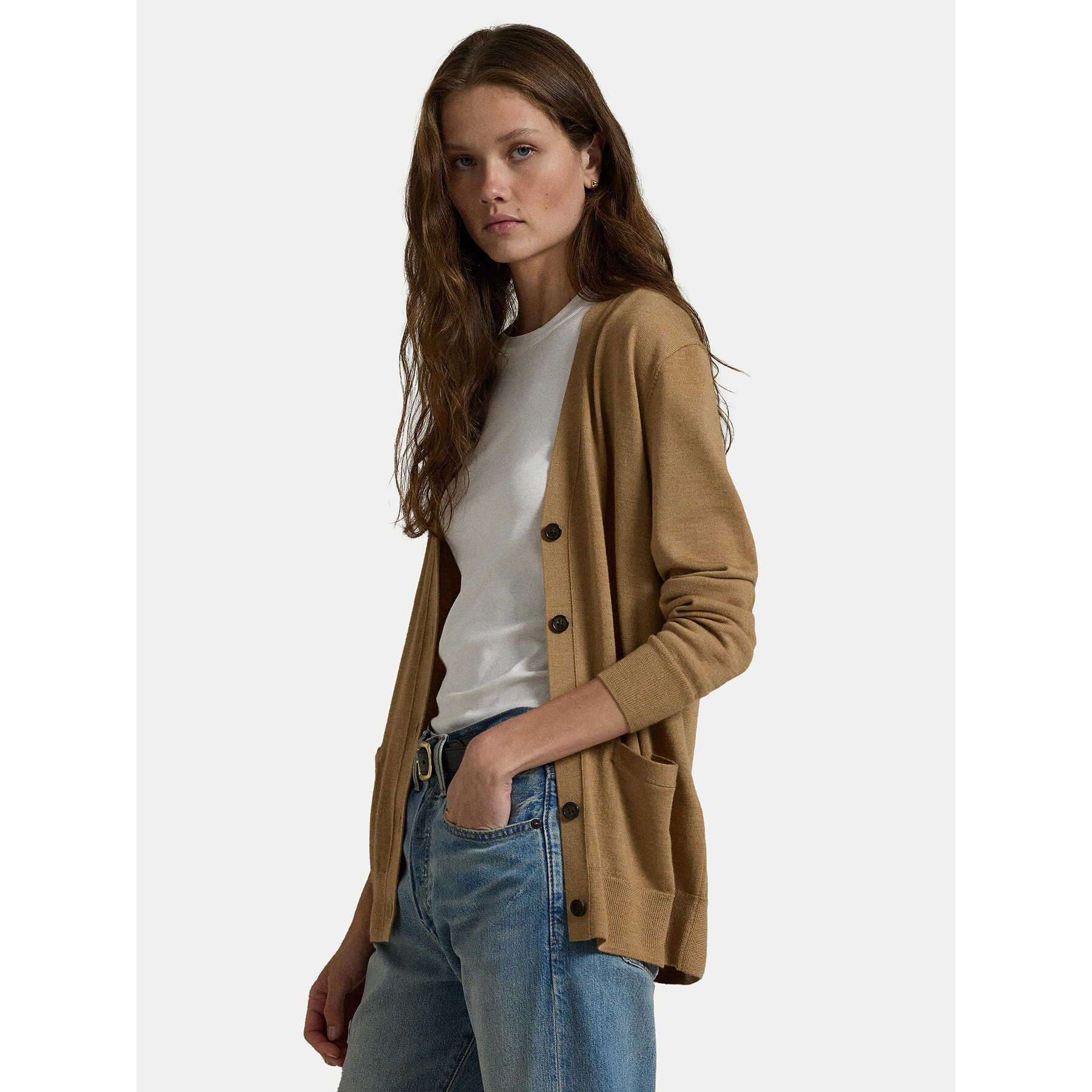 Polo Ralph Lauren Strickjacke 211956233001 Beige Relaxed Fit