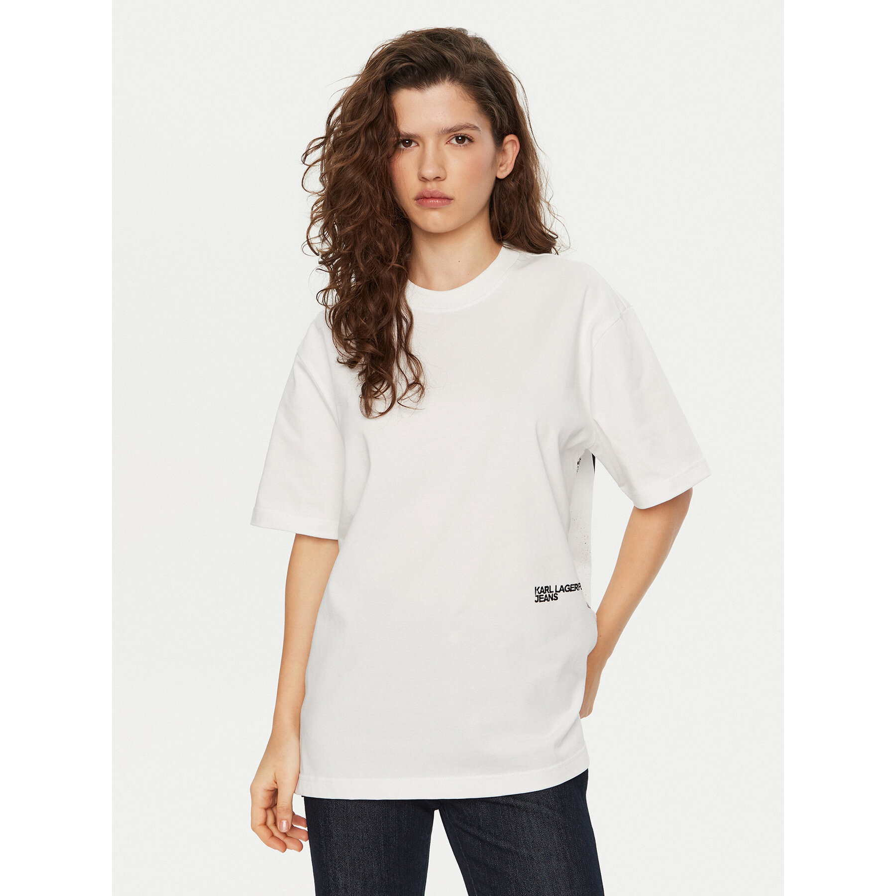 Karl Lagerfeld Jeans T-shirt A1W17030 Bianco Relaxed Fit