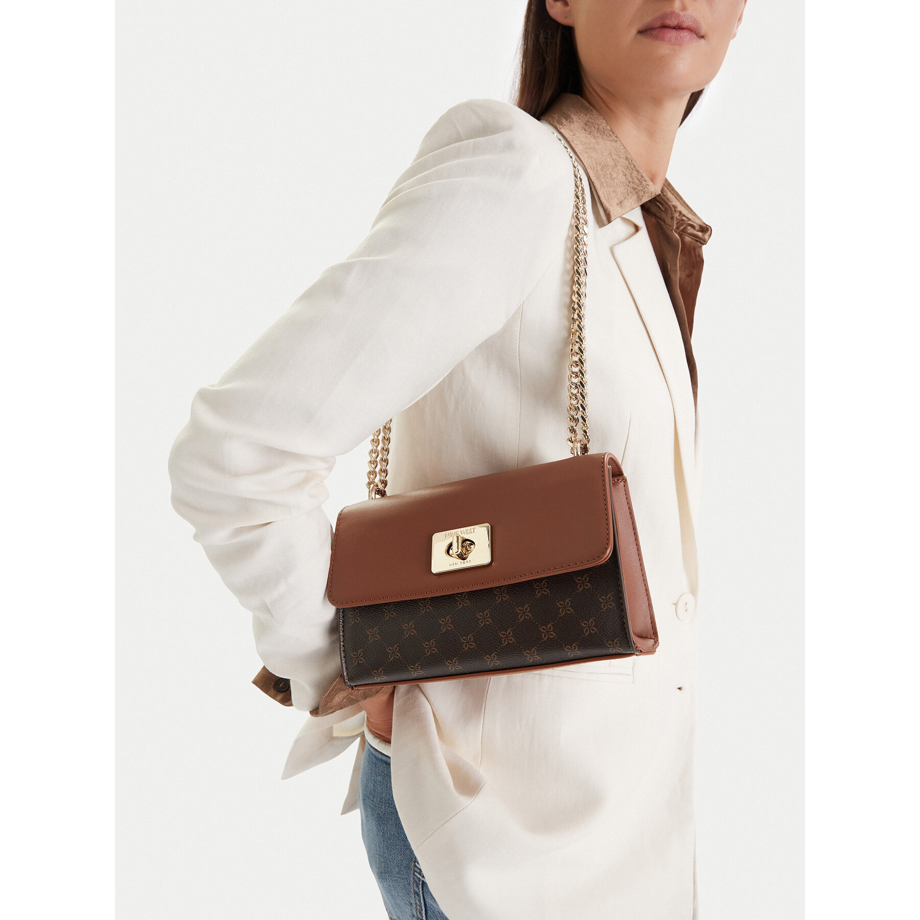 Τσάντα Nine West CEO-Nyxa-KY219 Καφέ