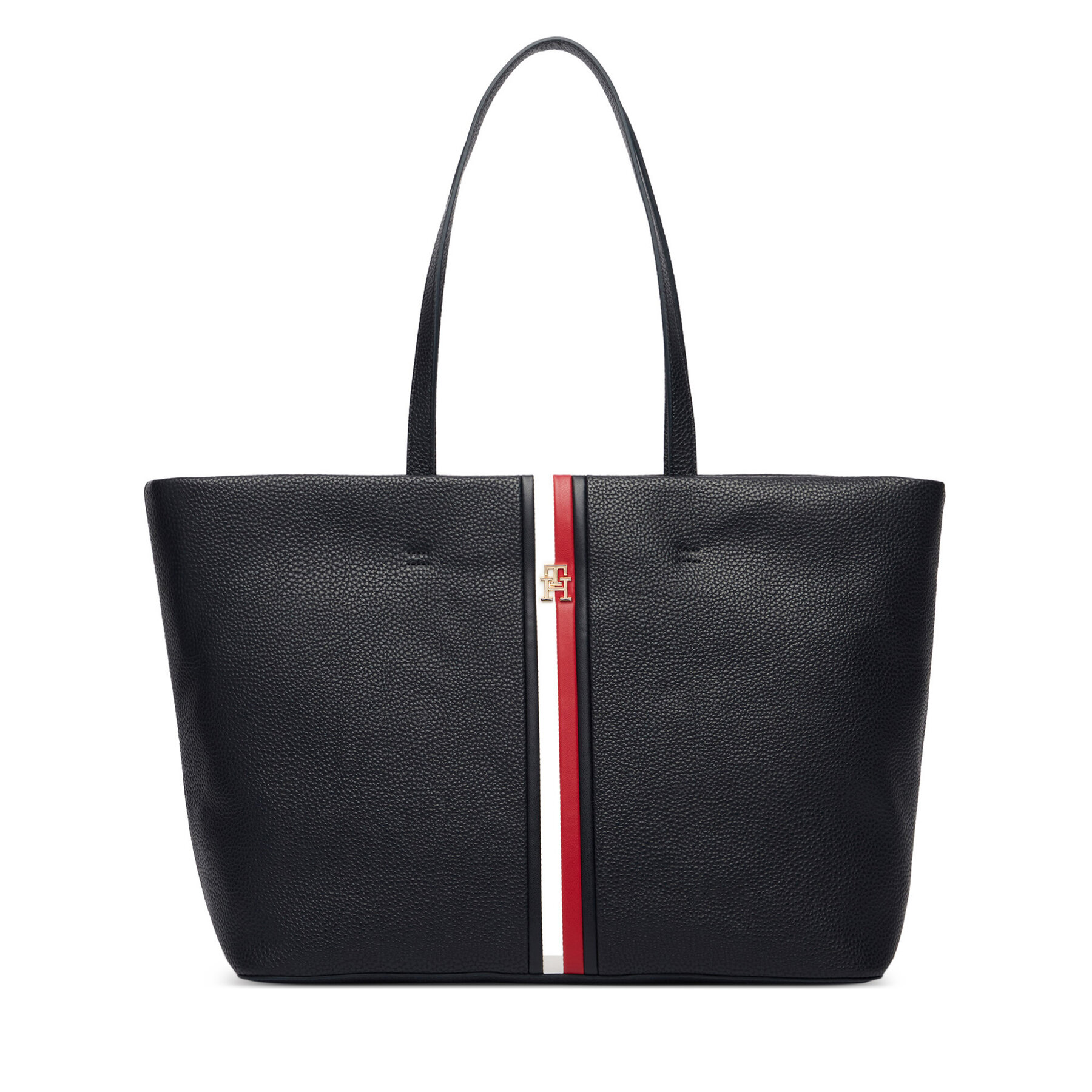 Дамска чанта Tommy Hilfiger Th Corp Ess Tote AW0AW19334 Тъмносин