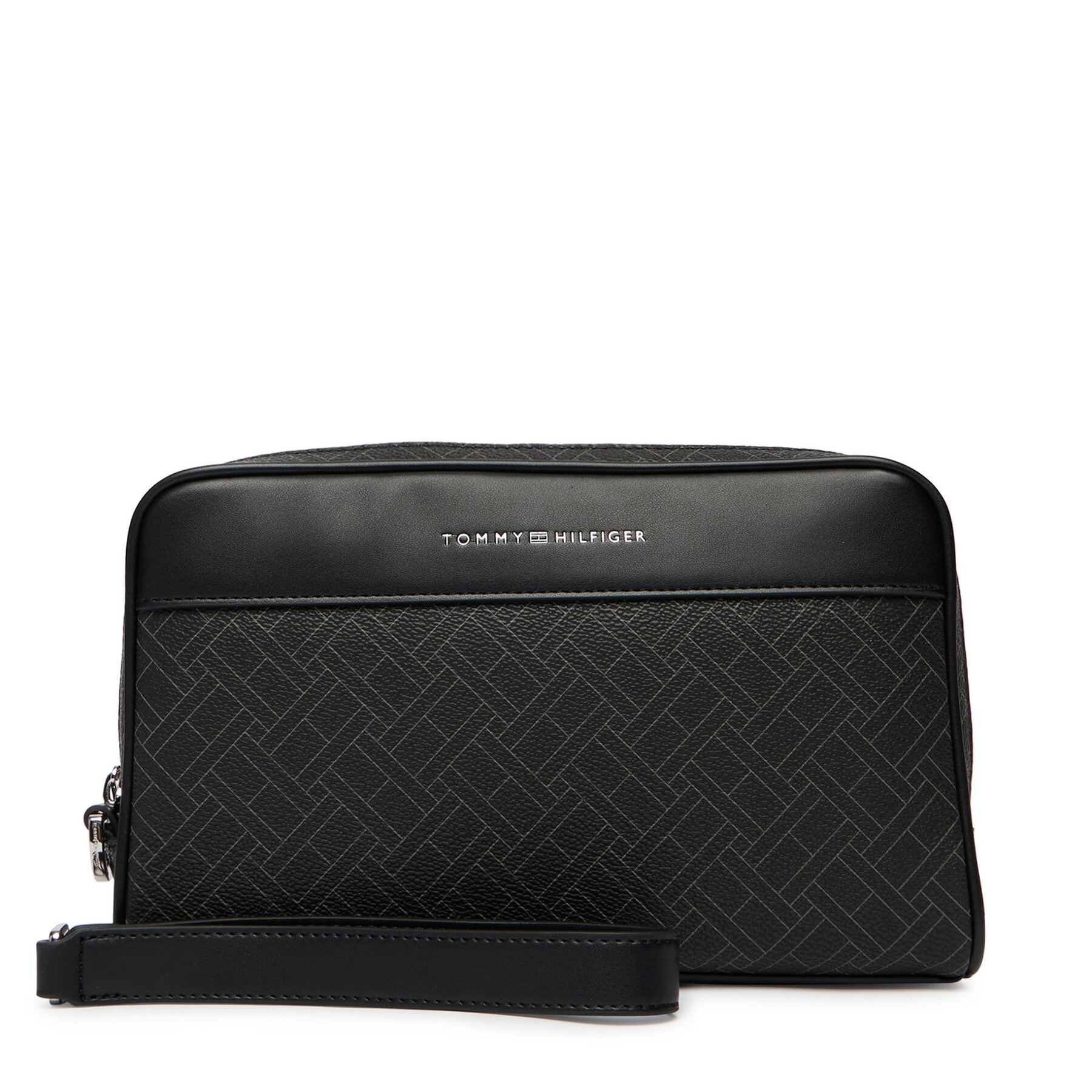 Smink táska Tommy Hilfiger Th Flag Monogram Pouch AM0AM14146 Fekete