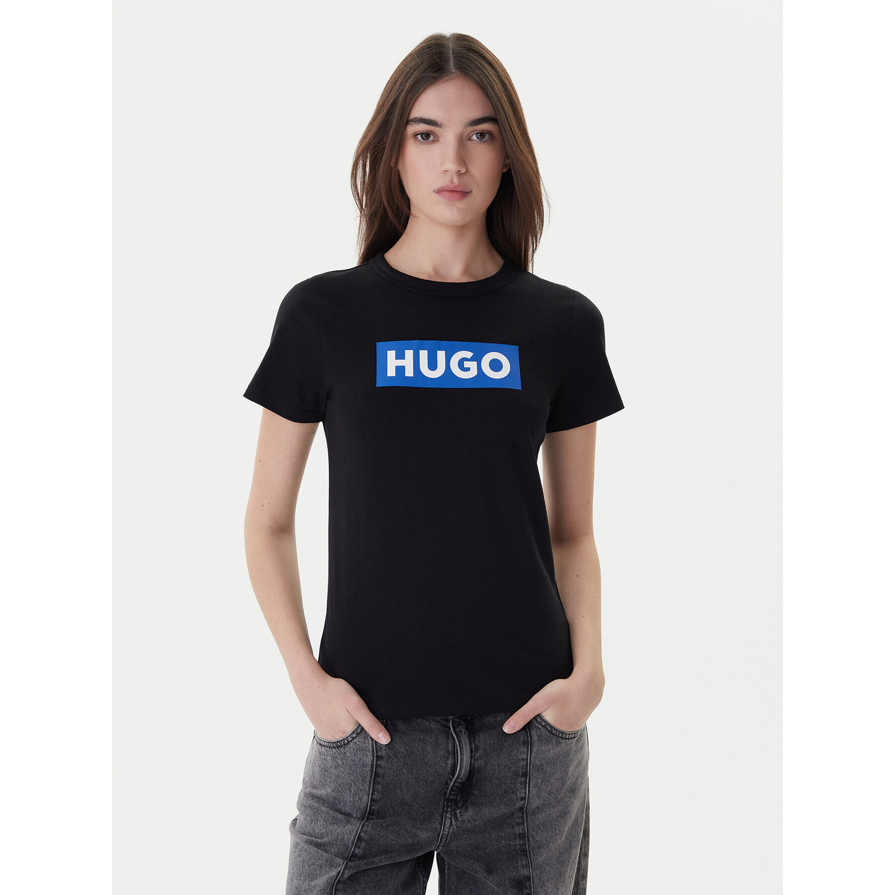 HUGO T-shirt Classic 50510772 Crna Slim Fit