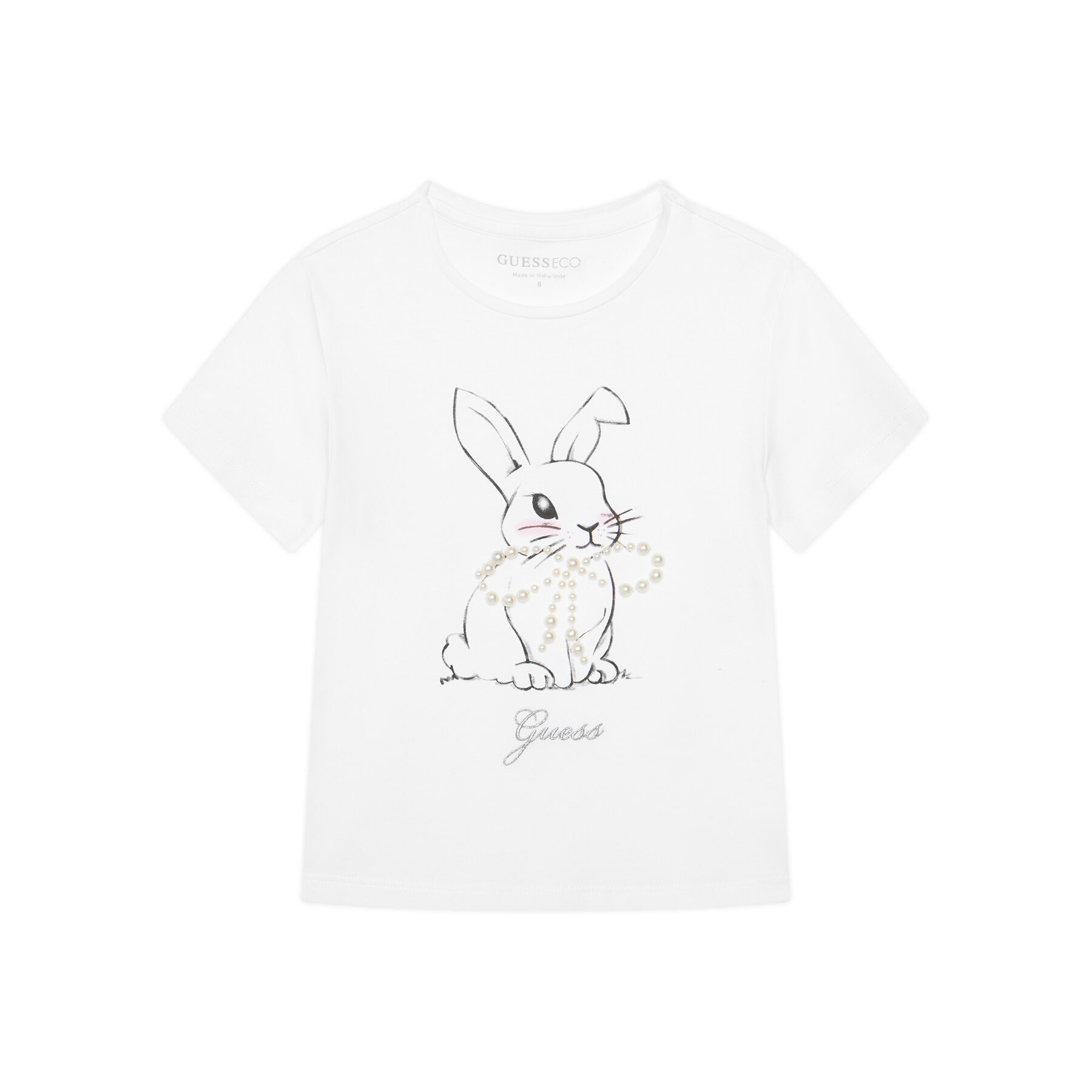 Guess T-shirt J6RI24 K6YW4 Bijela Regular Fit
